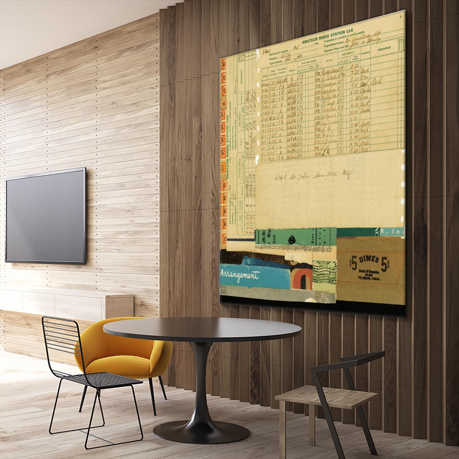 Ephemera Scape IV by Kelsey Hochstatter on GIANT ART - blue contemporary