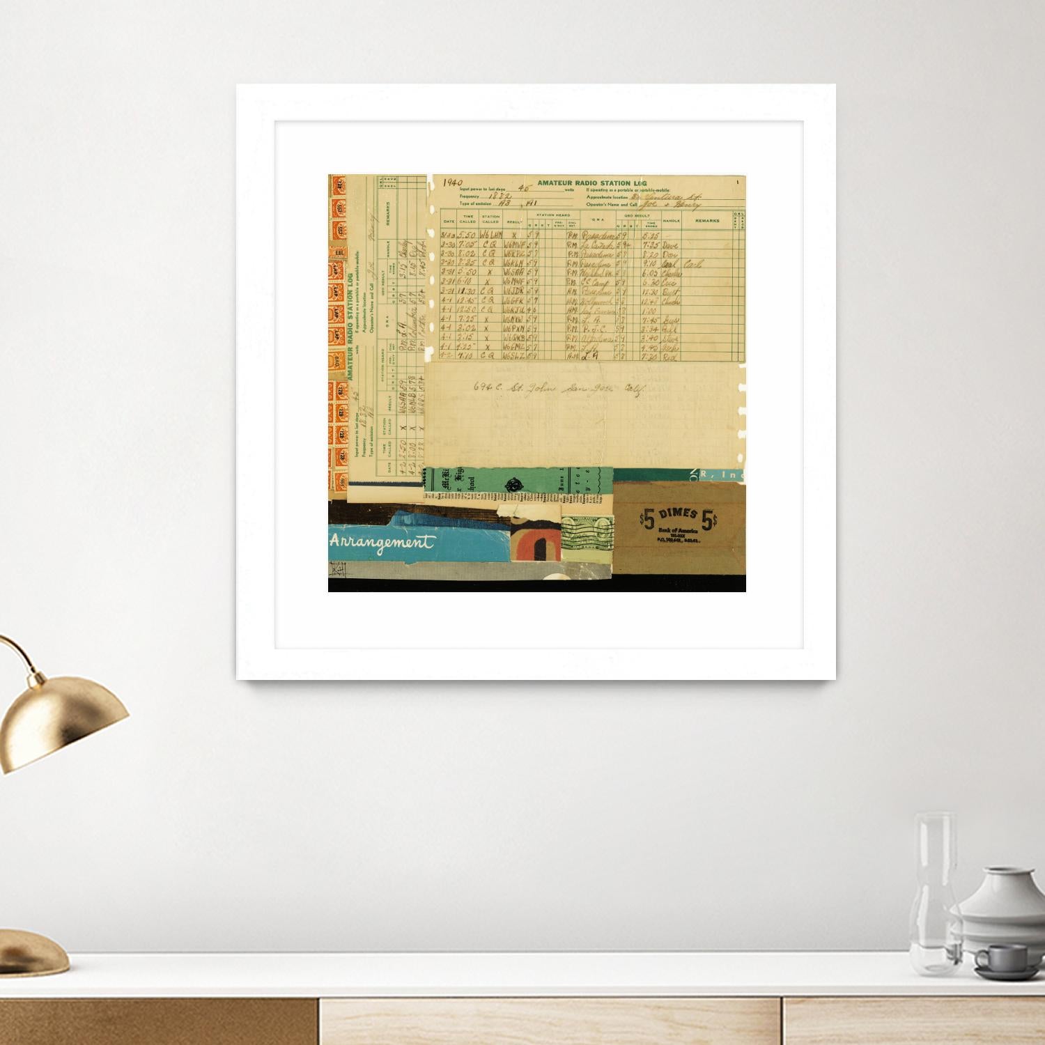 Ephemera Scape IV by Kelsey Hochstatter on GIANT ART - blue contemporary