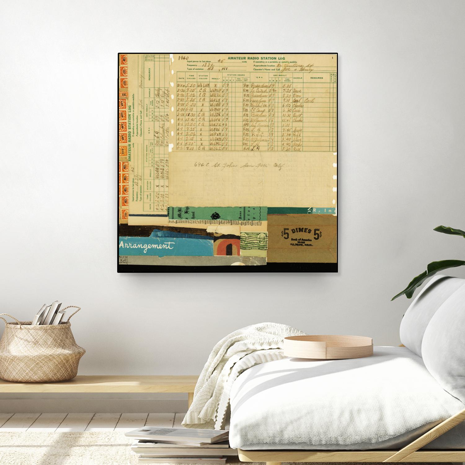 Ephemera Scape IV by Kelsey Hochstatter on GIANT ART - blue contemporary