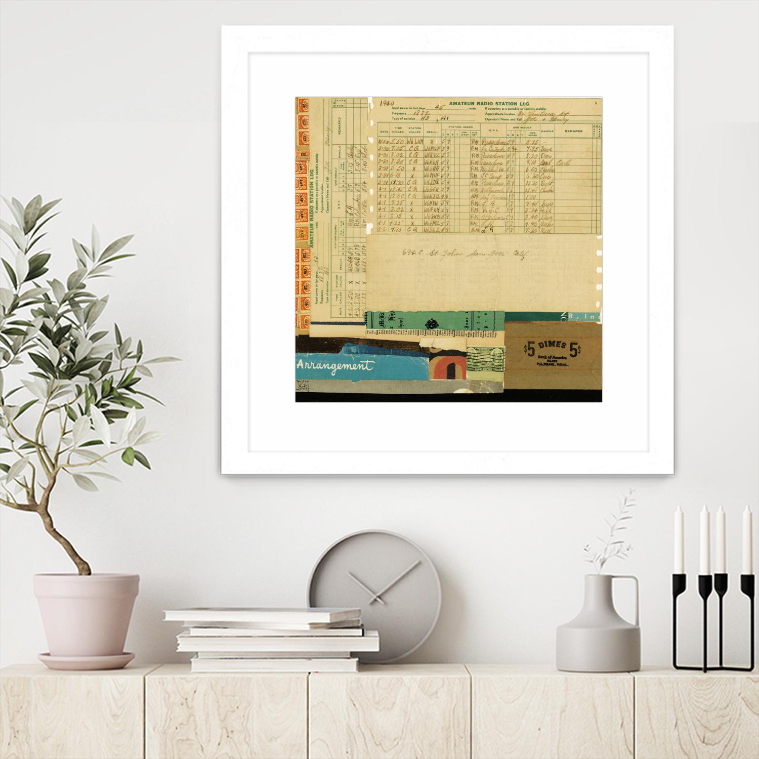 Ephemera Scape IV by Kelsey Hochstatter on GIANT ART - blue contemporary