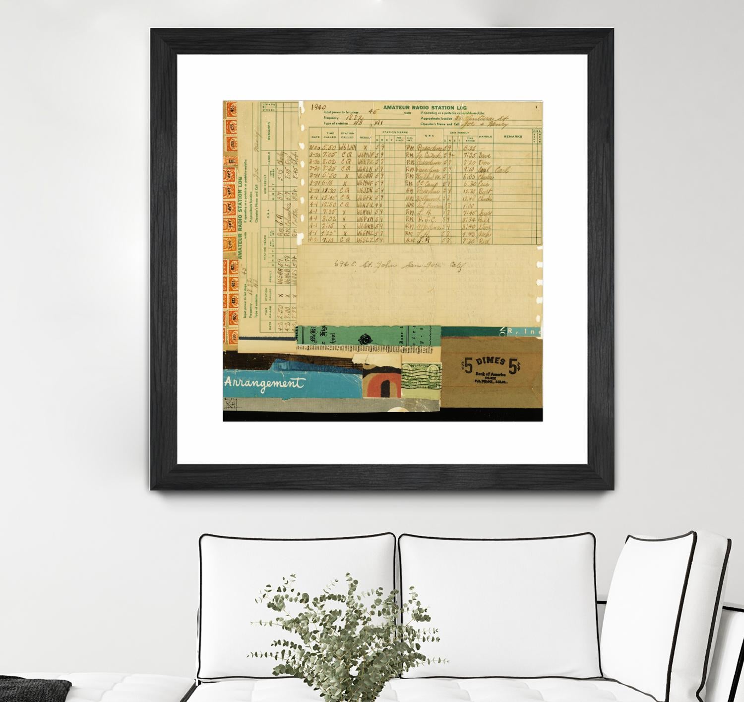 Ephemera Scape IV by Kelsey Hochstatter on GIANT ART - blue contemporary