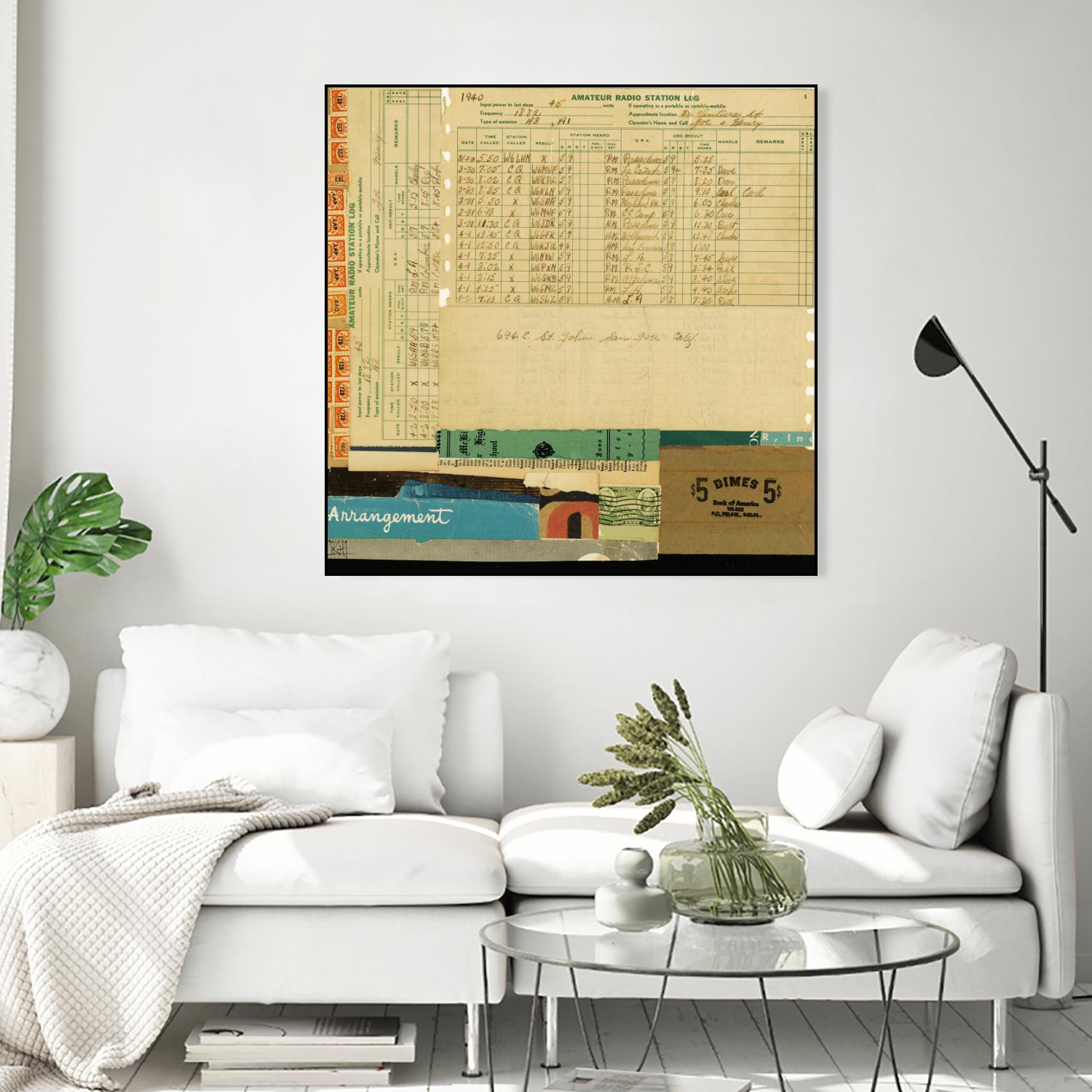 Ephemera Scape IV by Kelsey Hochstatter on GIANT ART - blue contemporary