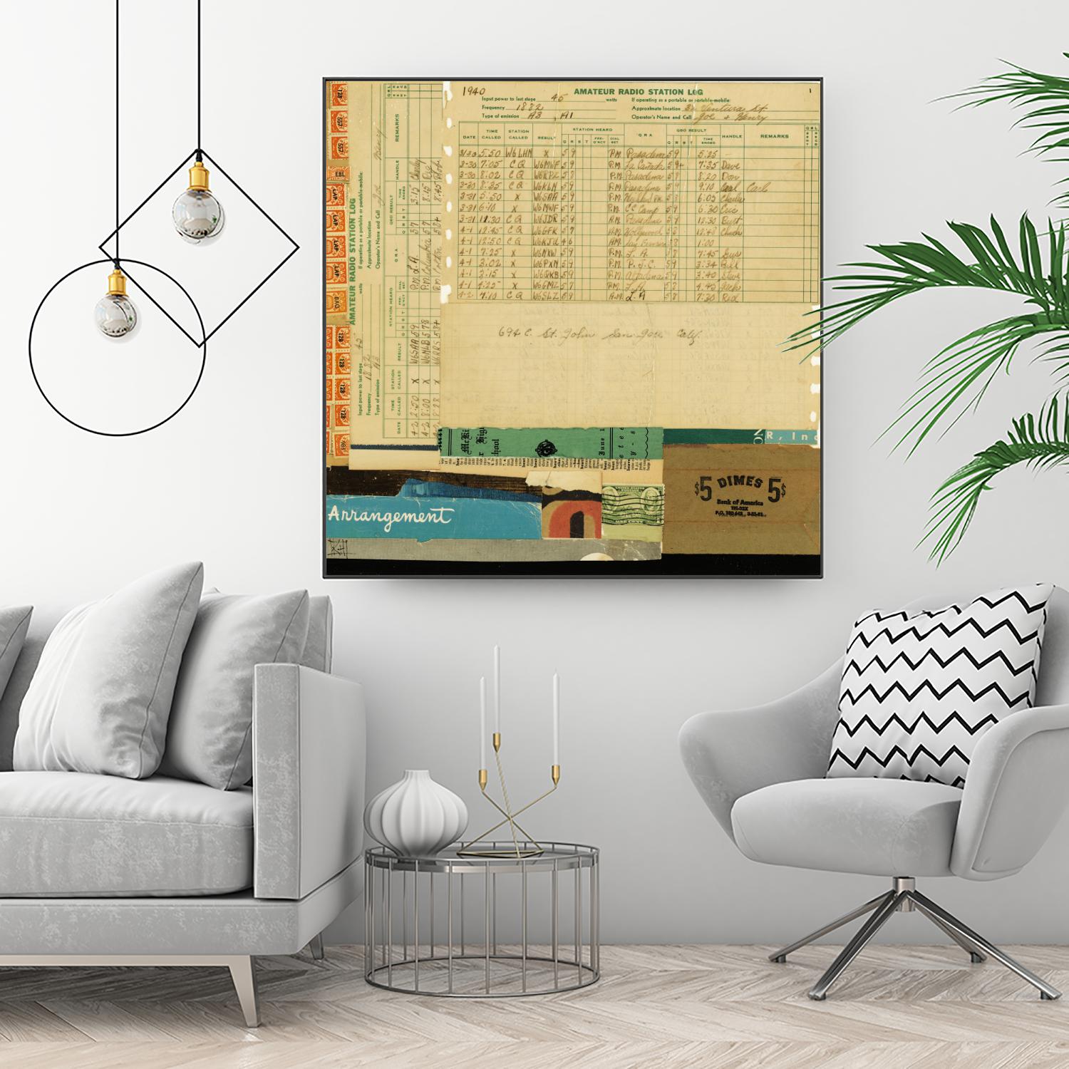 Ephemera Scape IV by Kelsey Hochstatter on GIANT ART - blue contemporary