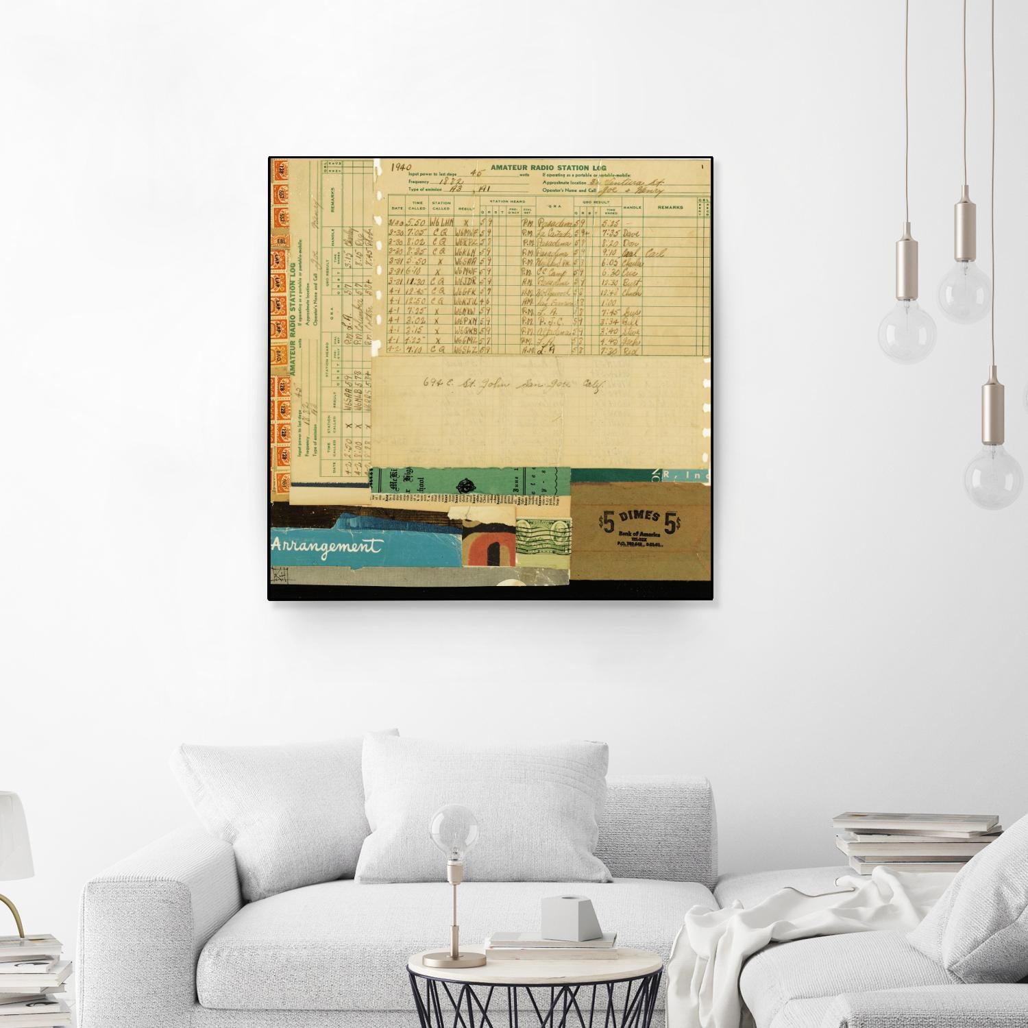 Ephemera Scape IV by Kelsey Hochstatter on GIANT ART - blue contemporary