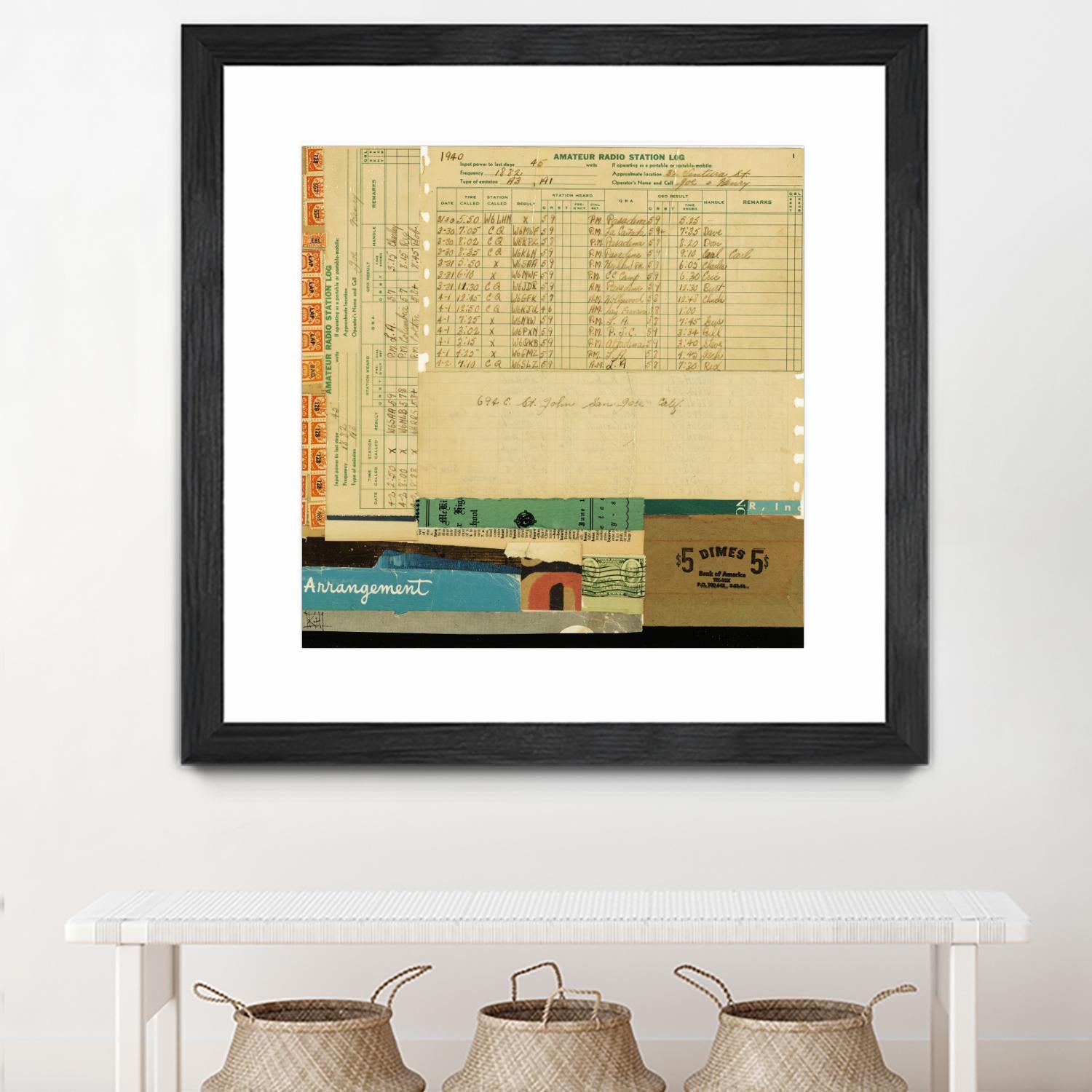 Ephemera Scape IV by Kelsey Hochstatter on GIANT ART - blue contemporary