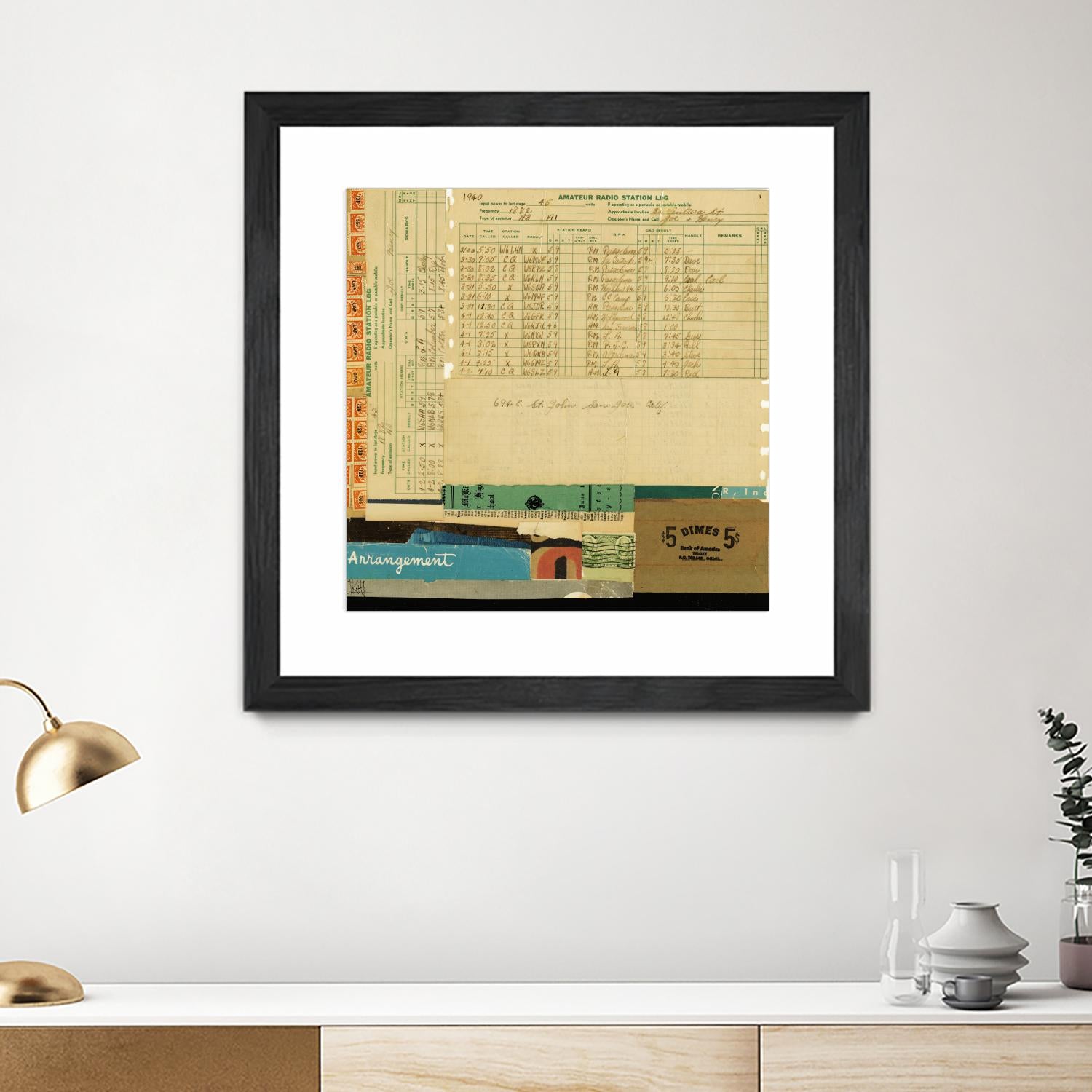 Ephemera Scape IV by Kelsey Hochstatter on GIANT ART - blue contemporary