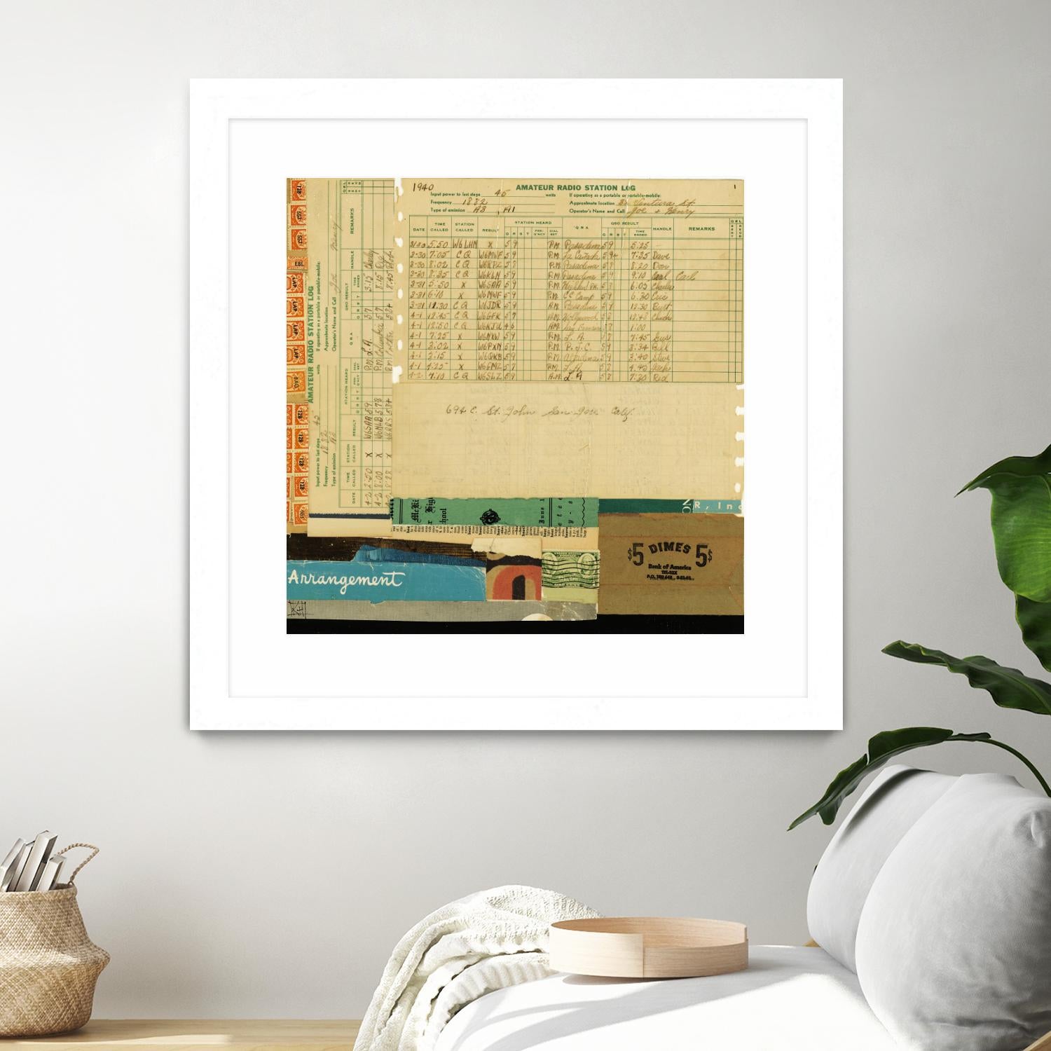 Ephemera Scape IV by Kelsey Hochstatter on GIANT ART - blue contemporary