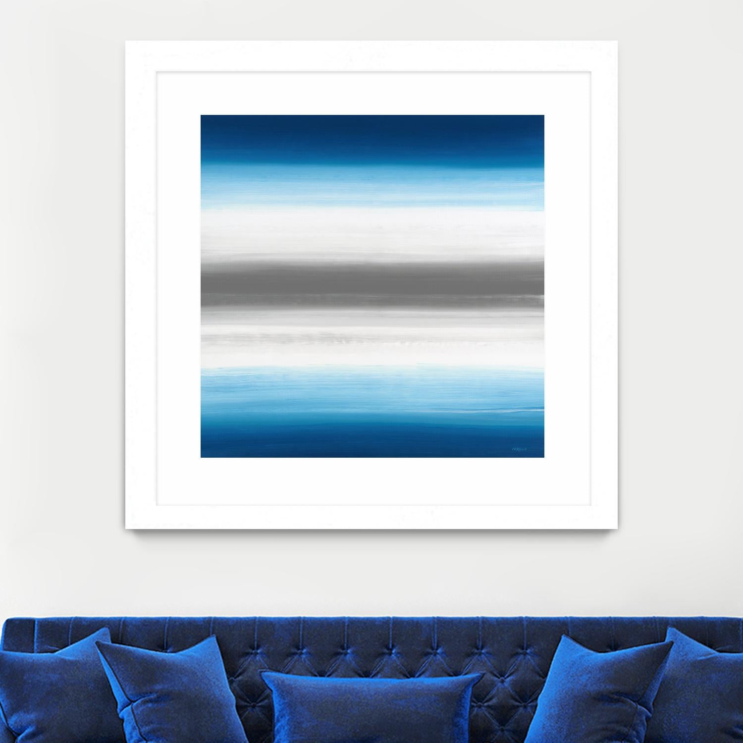 Blue Gradients by Jeff Iorillo on GIANT ART - white abstract
