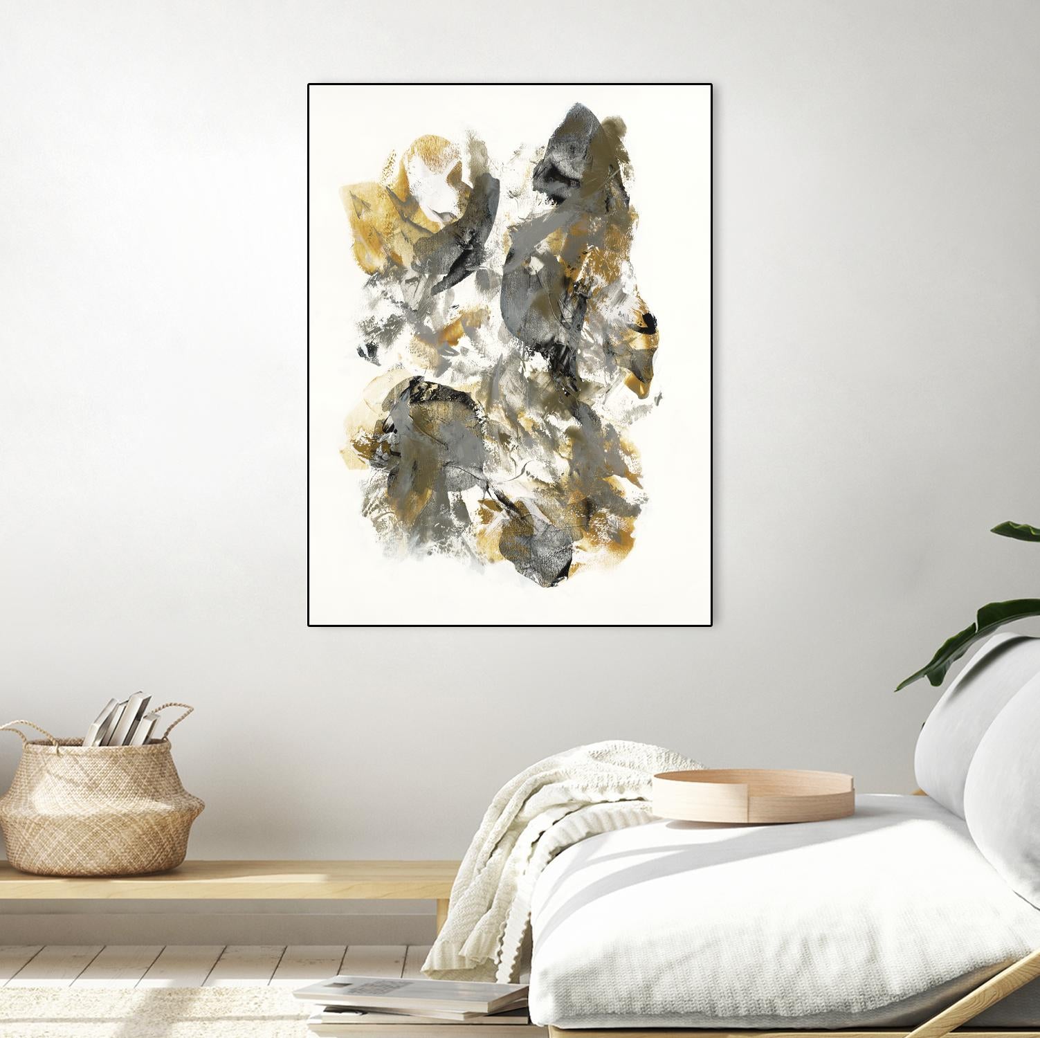 Metallic by Jeff Iorillo on GIANT ART - grays abstract