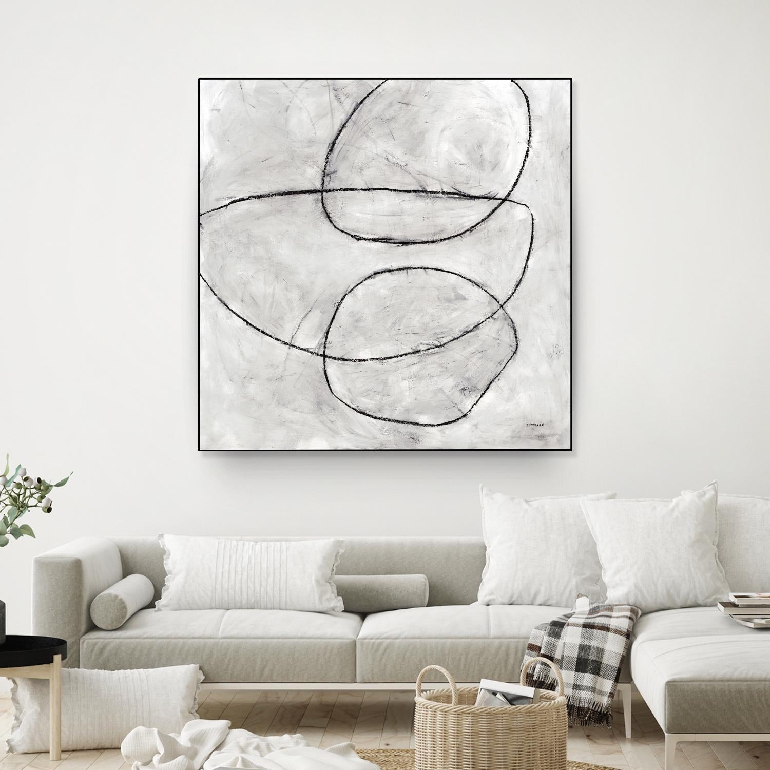 Balance Perspective by Jeff Iorillo on GIANT ART - whites & creams geometric abstract circles