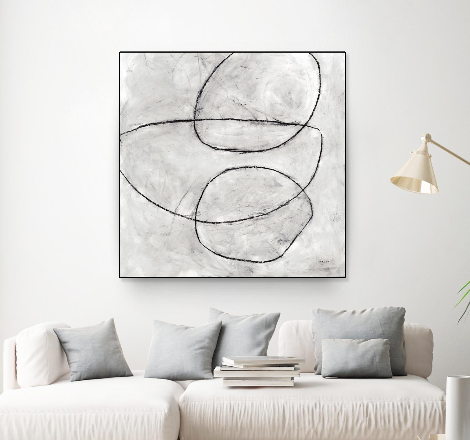 Balance Perspective by Jeff Iorillo on GIANT ART - whites & creams geometric abstract circles