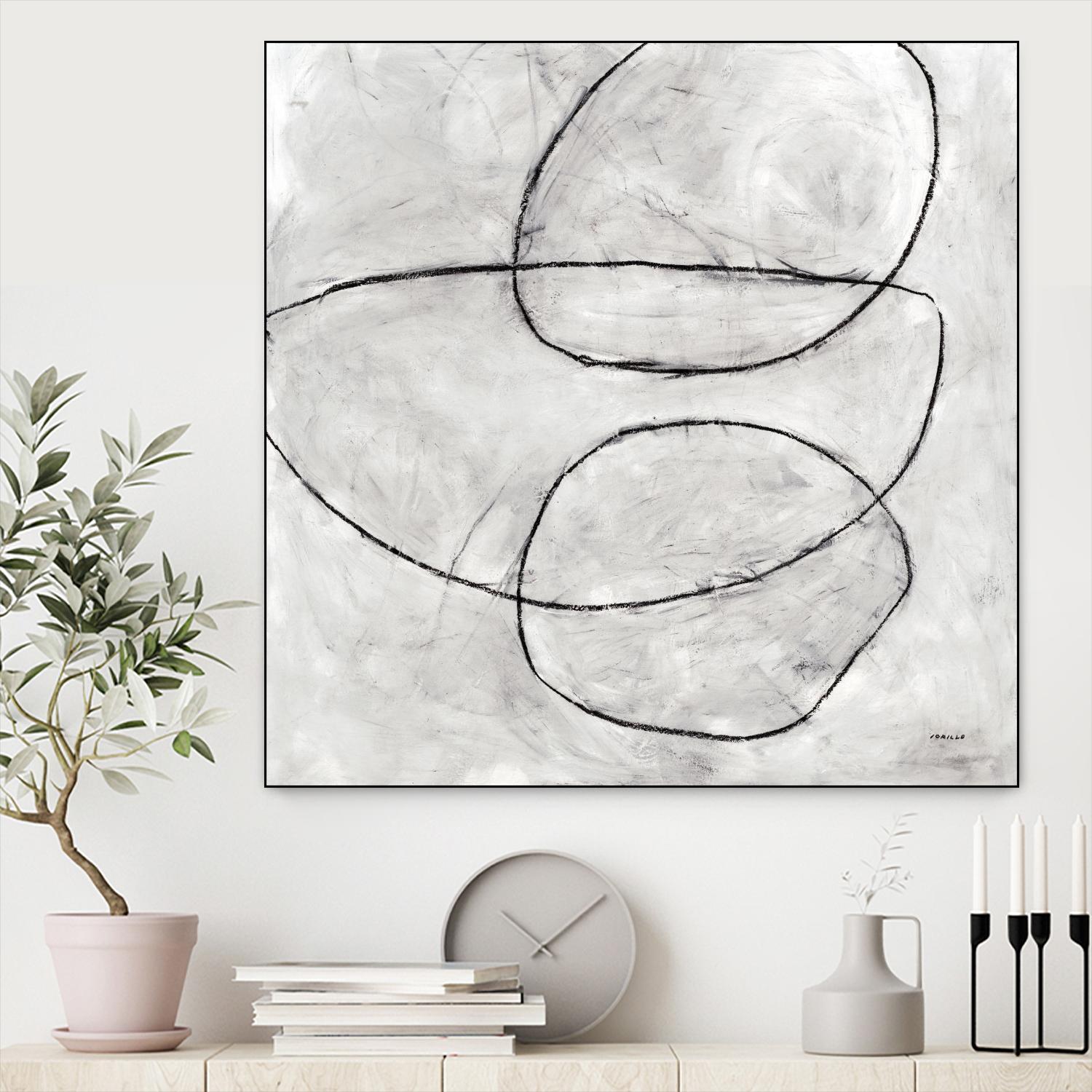 Balance Perspective by Jeff Iorillo on GIANT ART - whites & creams geometric abstract circles