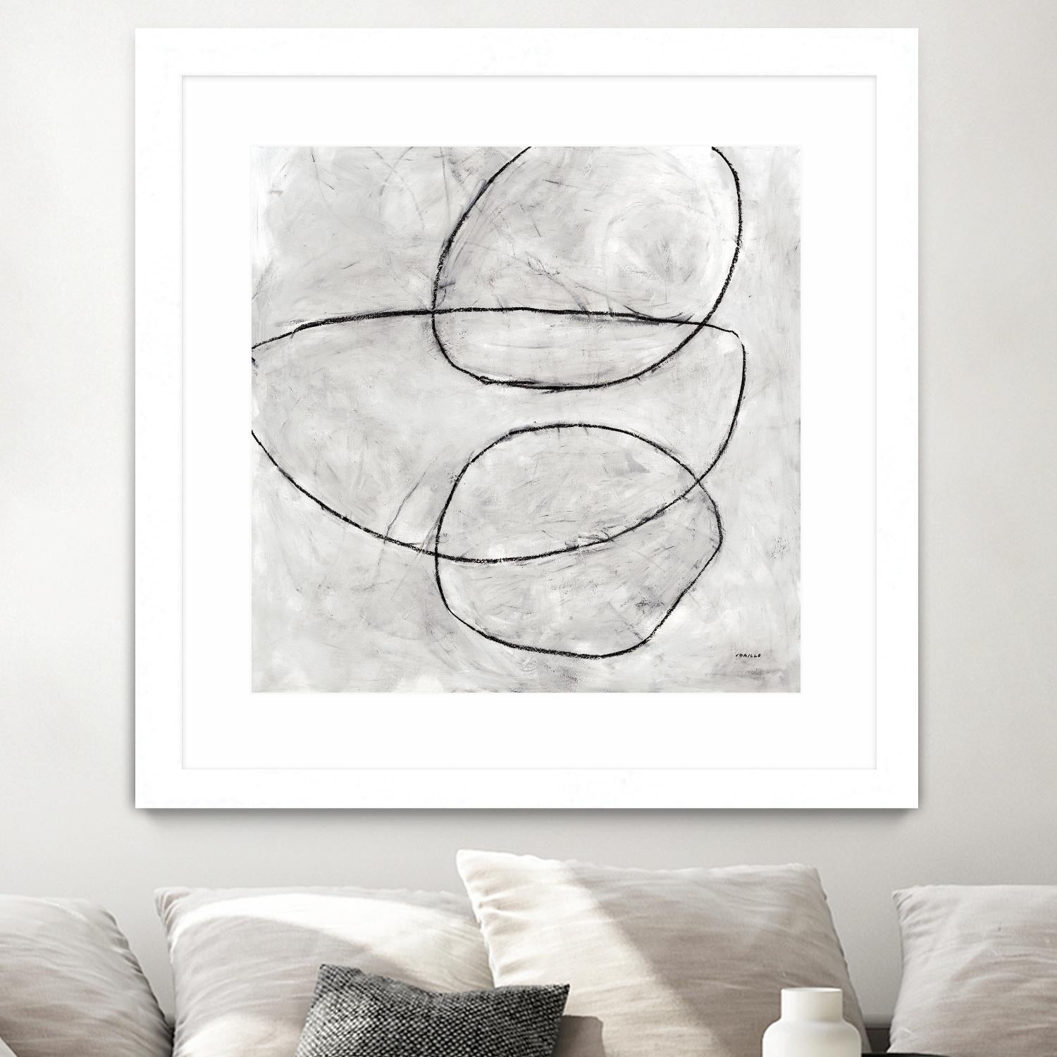 Balance Perspective by Jeff Iorillo on GIANT ART - whites & creams geometric abstract circles