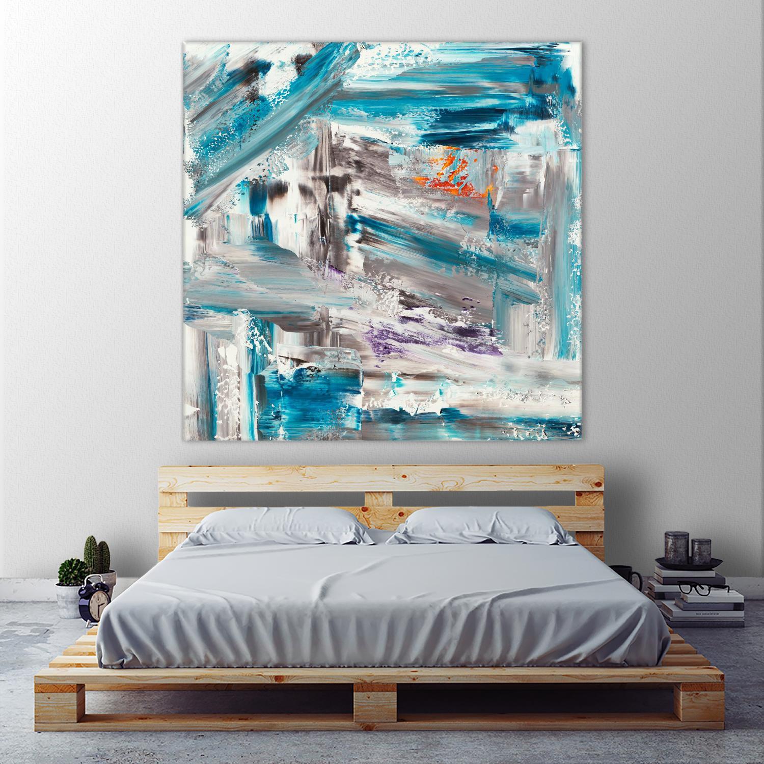 UNTIL THE VERY LAST SECOND by JEFF IORILLO on GIANT ART - blue abstract abstract