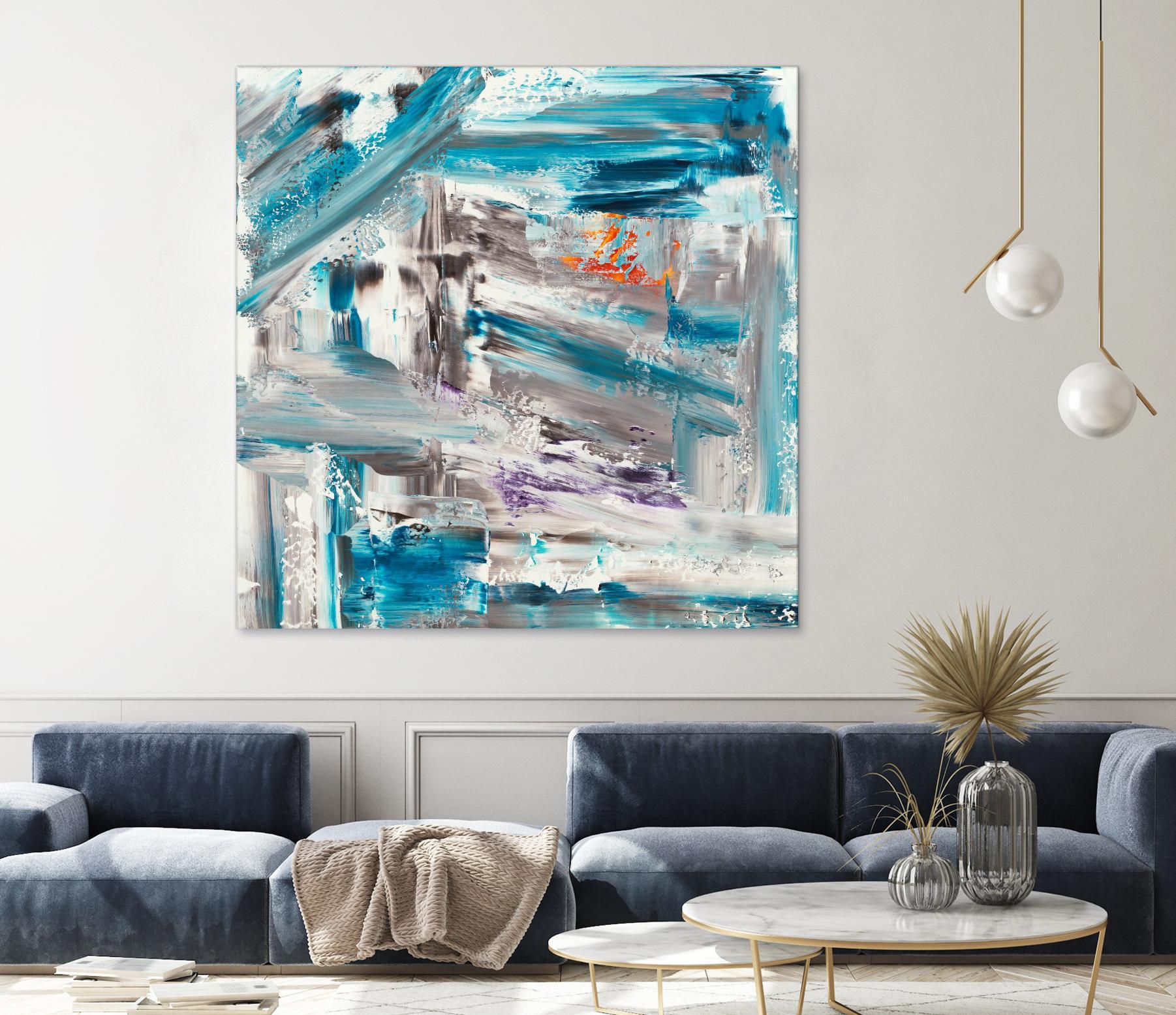 UNTIL THE VERY LAST SECOND by JEFF IORILLO on GIANT ART - blue abstract abstract