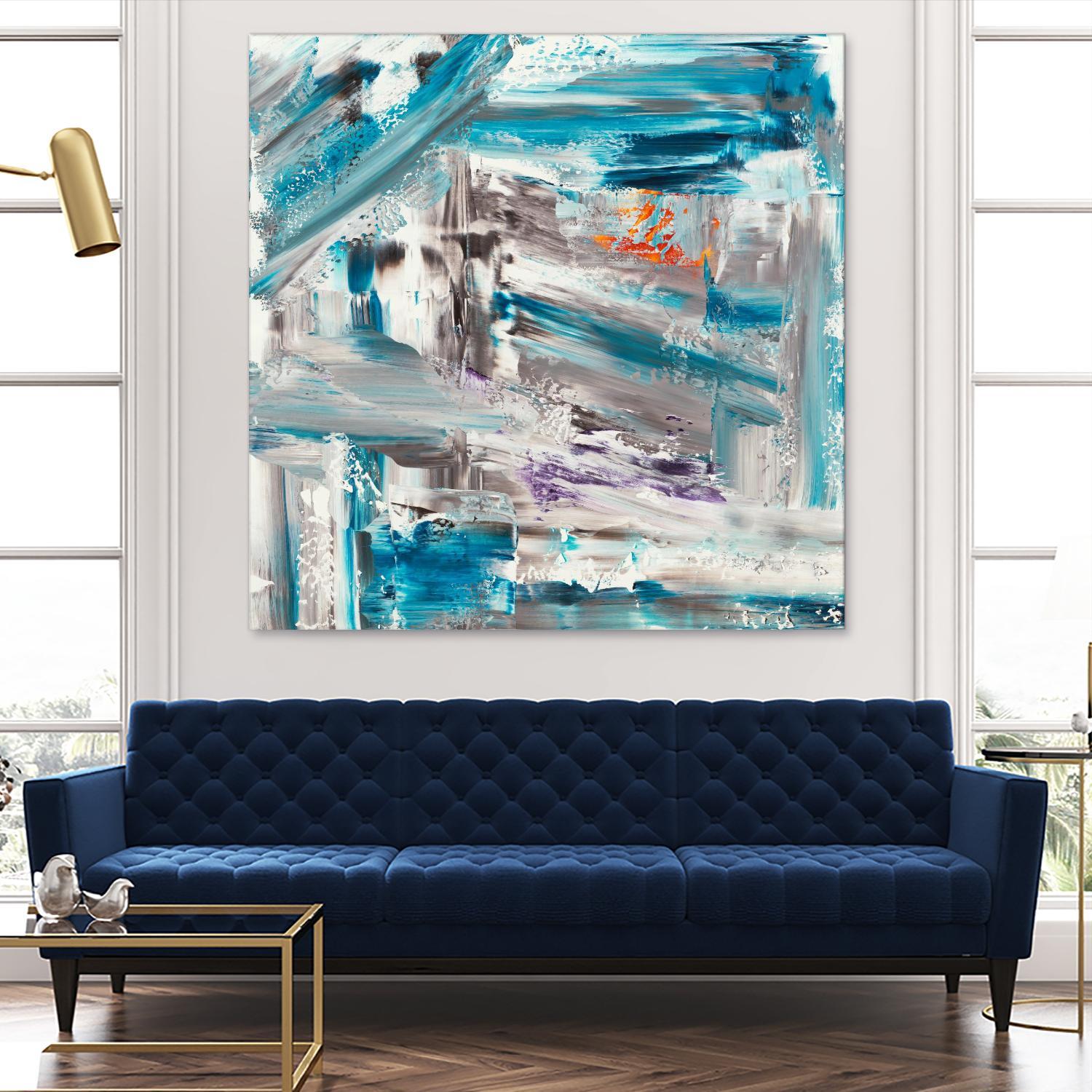 UNTIL THE VERY LAST SECOND by JEFF IORILLO on GIANT ART - blue abstract abstract
