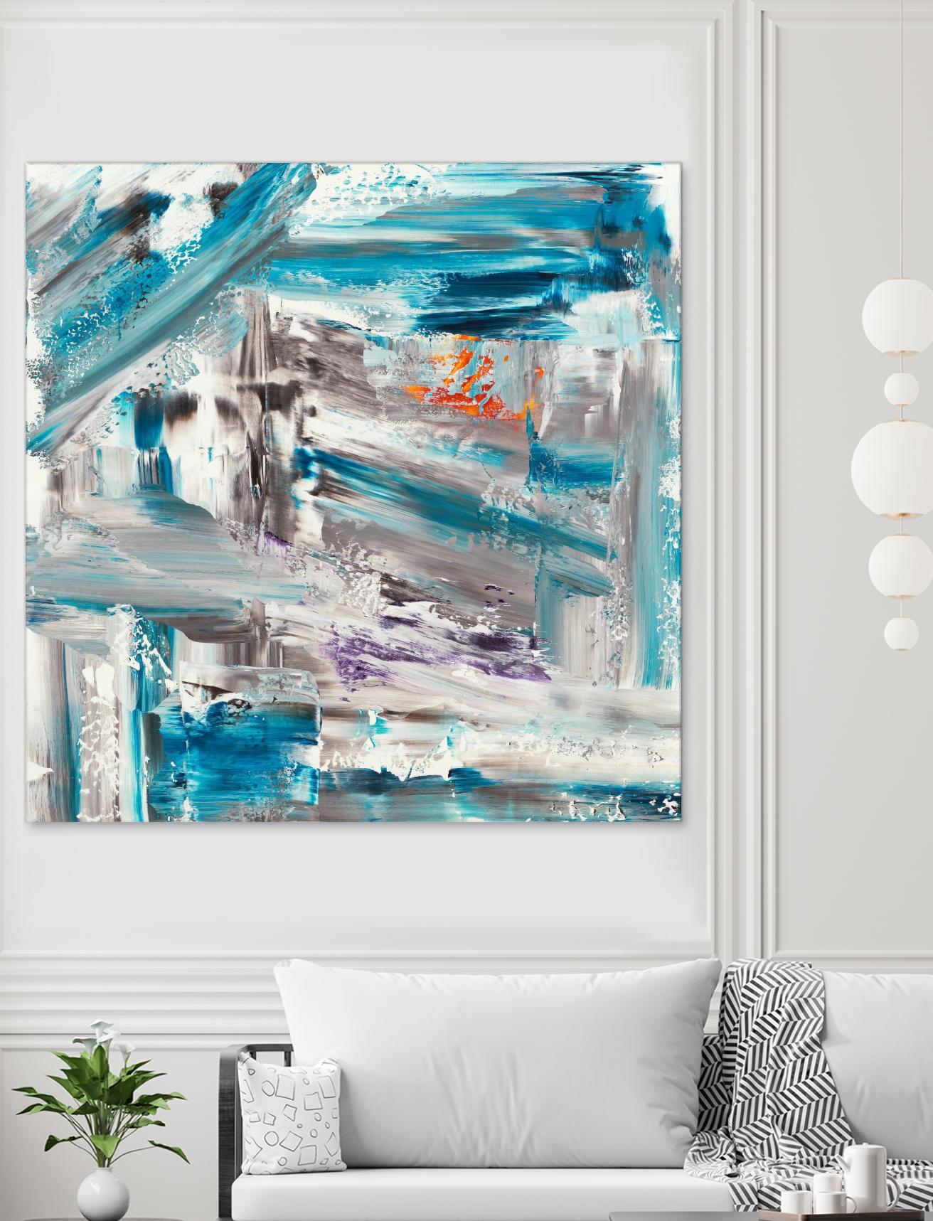 UNTIL THE VERY LAST SECOND by JEFF IORILLO on GIANT ART - blue abstract abstract