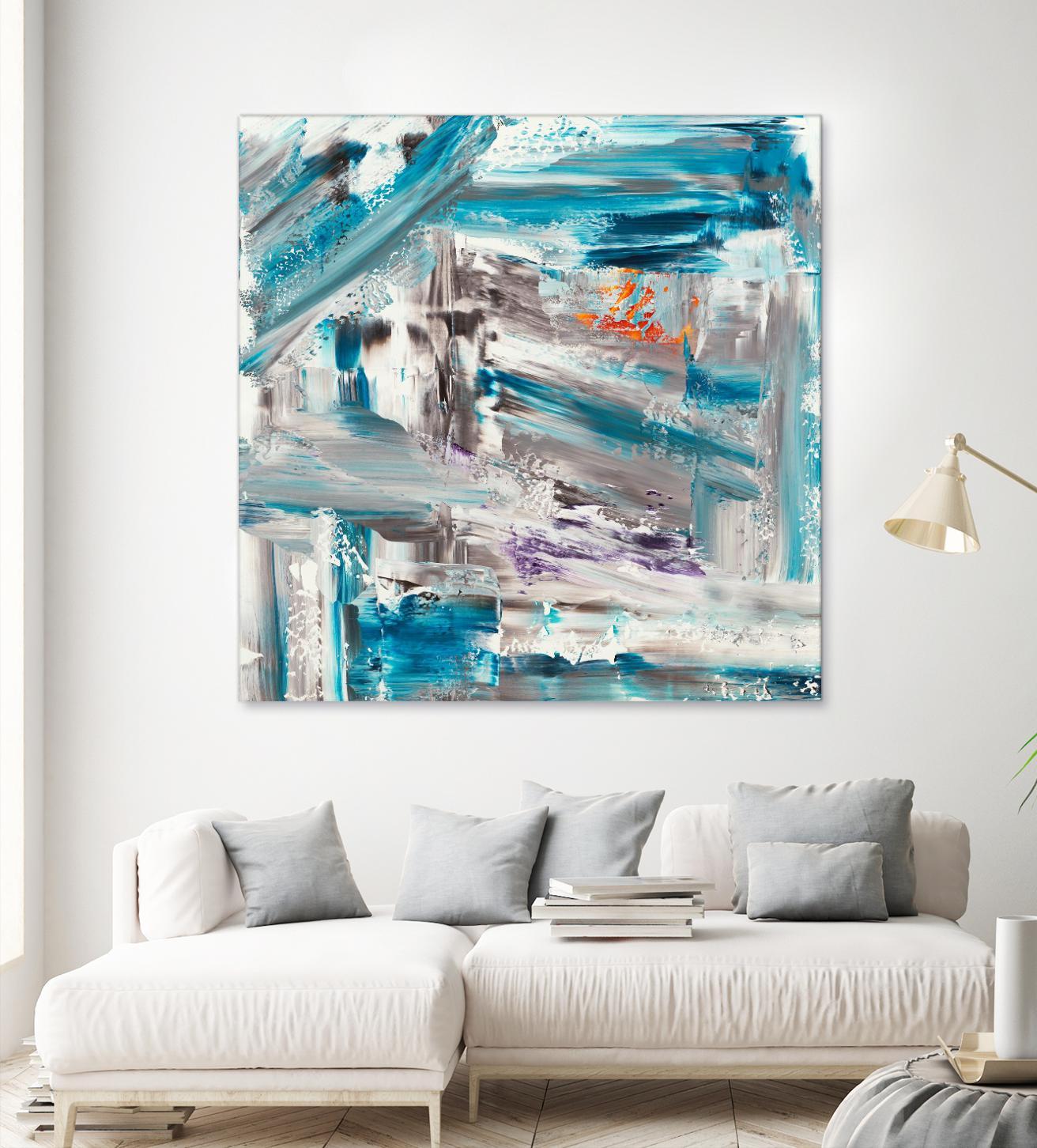 UNTIL THE VERY LAST SECOND by JEFF IORILLO on GIANT ART - blue abstract abstract