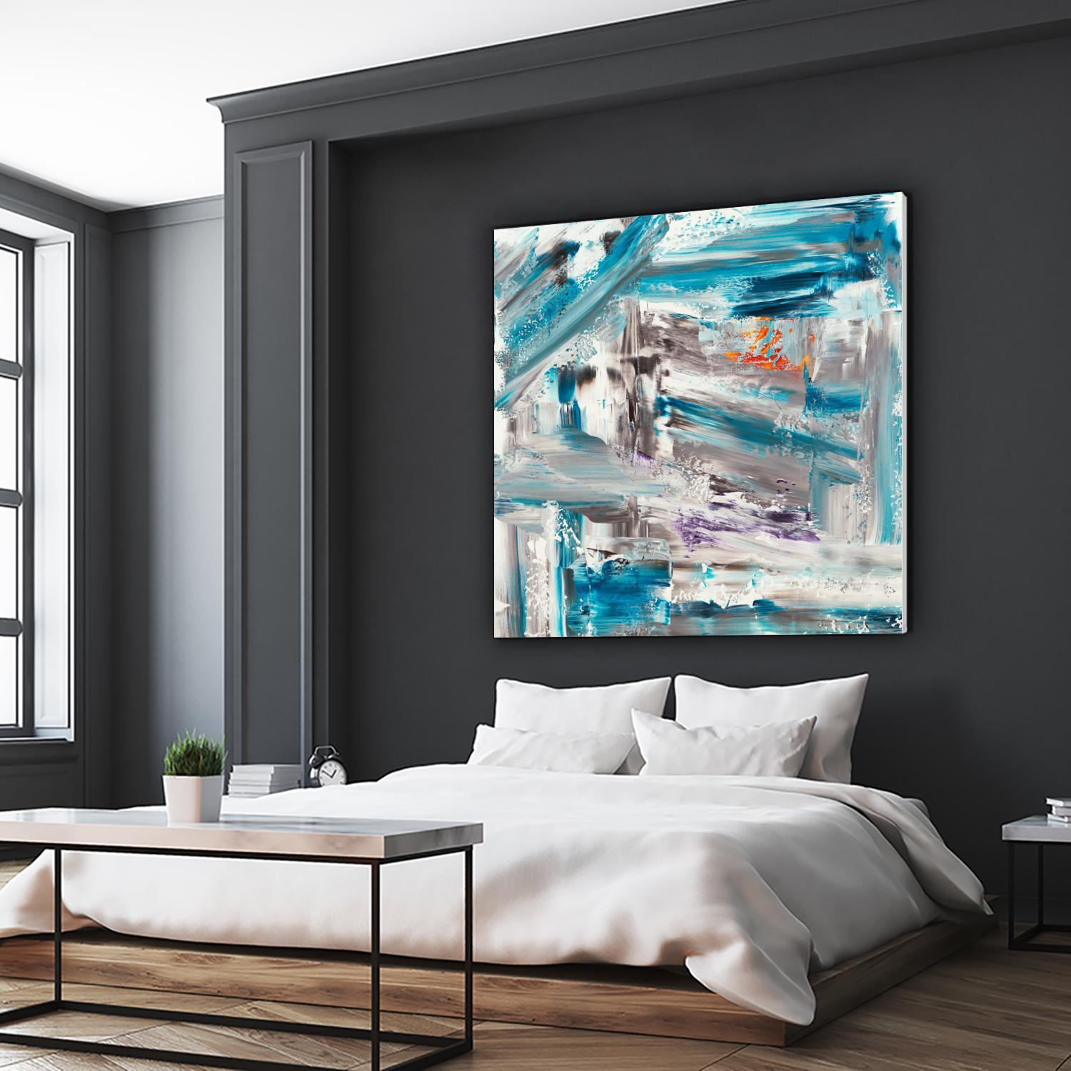 UNTIL THE VERY LAST SECOND by JEFF IORILLO on GIANT ART - blue abstract abstract