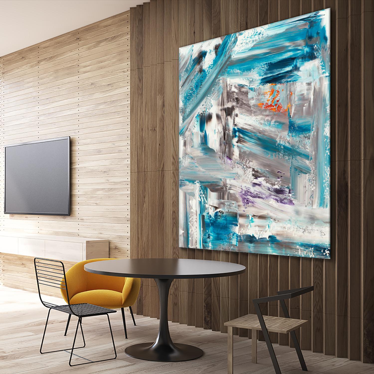 UNTIL THE VERY LAST SECOND by JEFF IORILLO on GIANT ART - blue abstract abstract