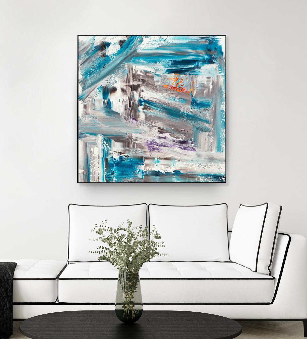 UNTIL THE VERY LAST SECOND by JEFF IORILLO on GIANT ART - blue abstract abstract