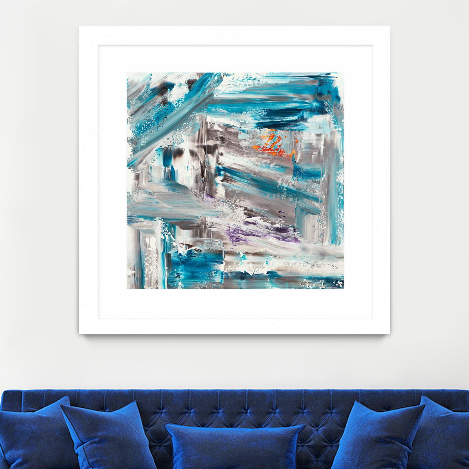 UNTIL THE VERY LAST SECOND by JEFF IORILLO on GIANT ART - blue abstract abstract