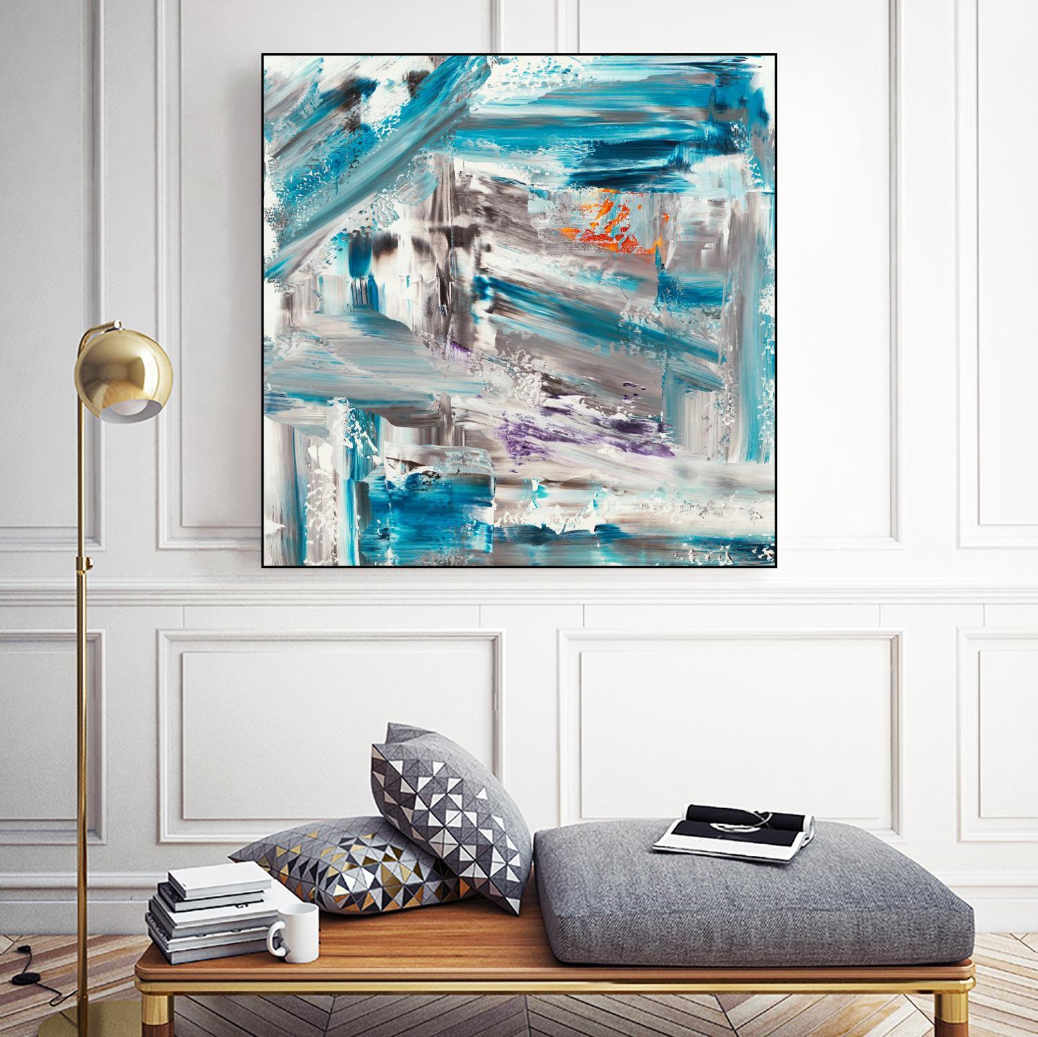 UNTIL THE VERY LAST SECOND by JEFF IORILLO on GIANT ART - blue abstract abstract