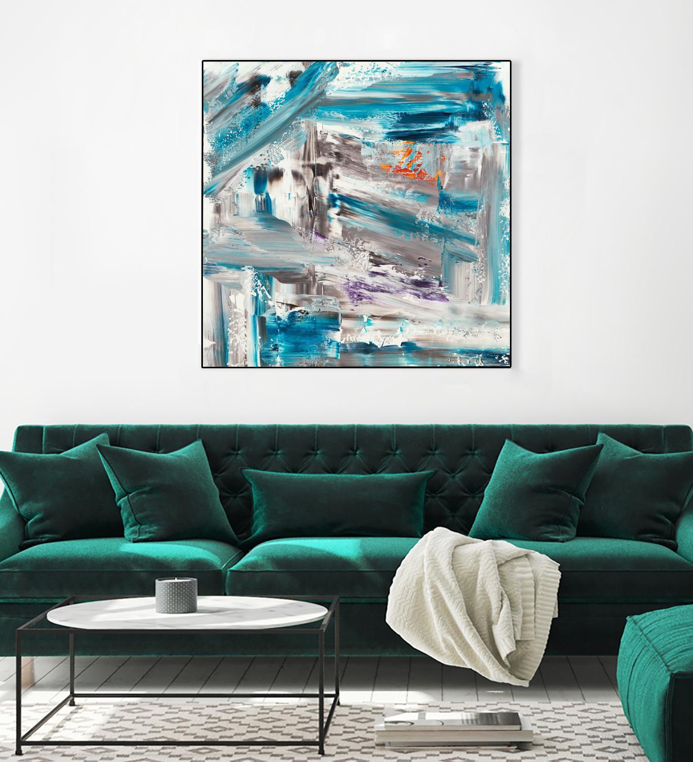 UNTIL THE VERY LAST SECOND by JEFF IORILLO on GIANT ART - blue abstract abstract