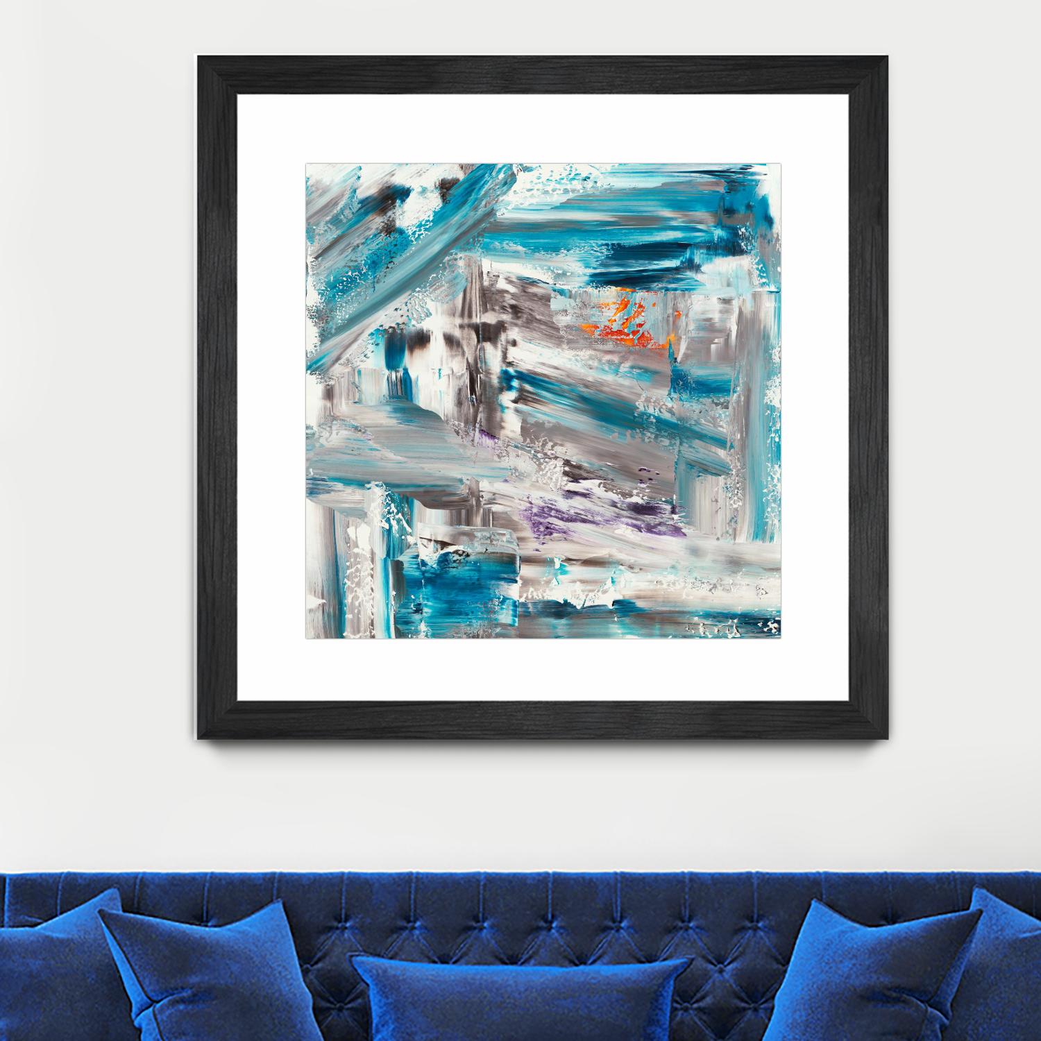 UNTIL THE VERY LAST SECOND by JEFF IORILLO on GIANT ART - blue abstract abstract