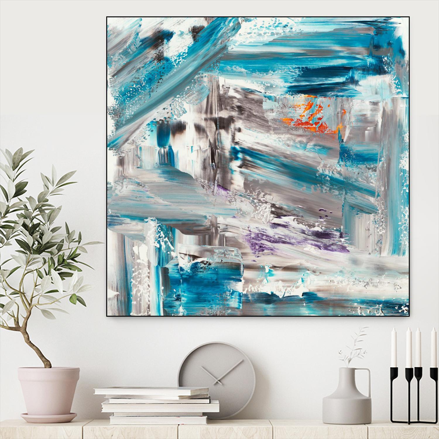 UNTIL THE VERY LAST SECOND by JEFF IORILLO on GIANT ART - blue abstract abstract