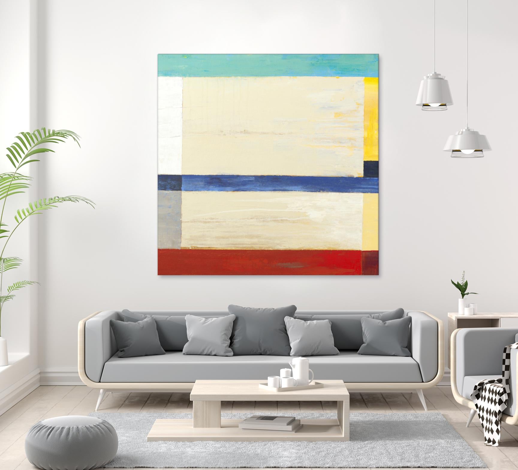 Retro Spectrum I by Liz Jardine on GIANT ART - red abstract