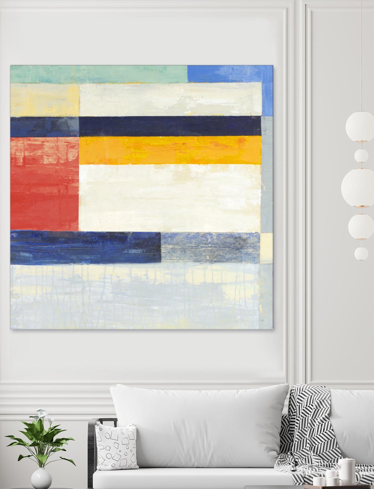 Retro Spectrum II by Liz Jardine on GIANT ART - white abstract