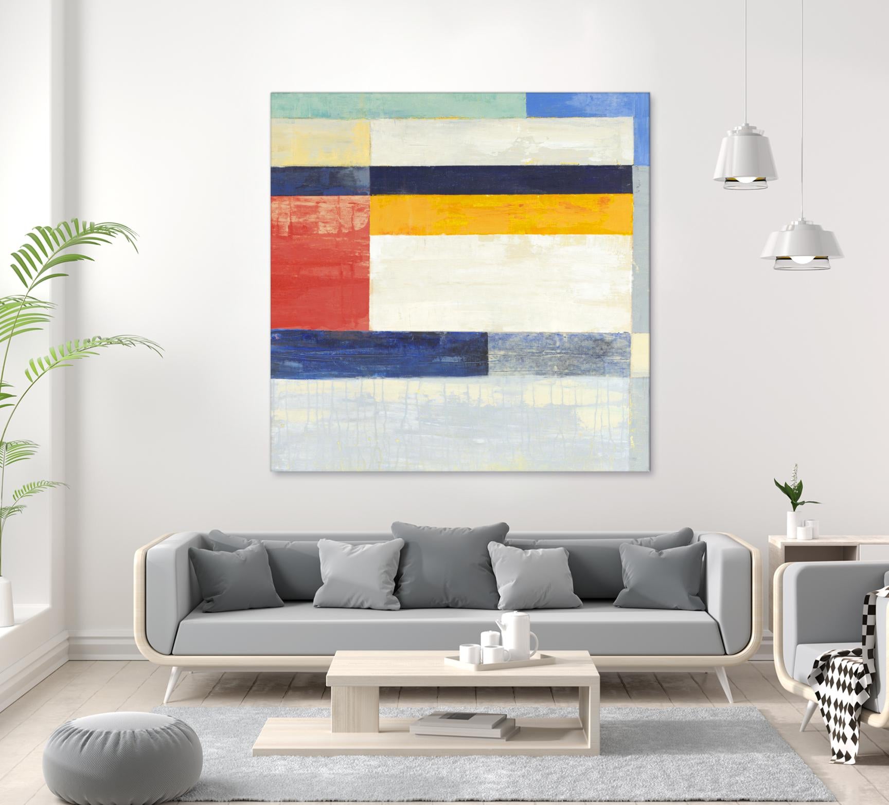 Retro Spectrum II by Liz Jardine on GIANT ART - white abstract