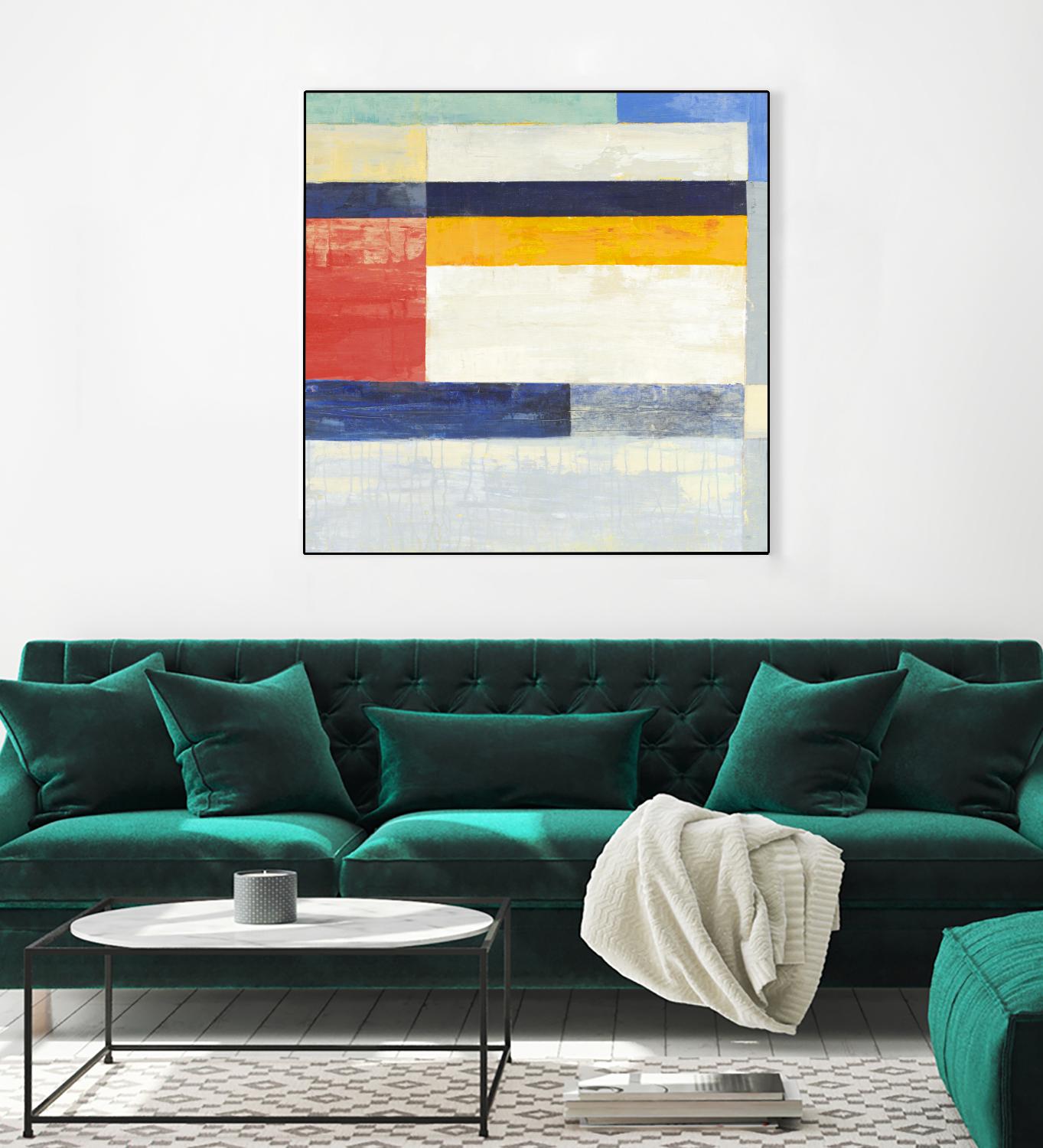Retro Spectrum II by Liz Jardine on GIANT ART - white abstract