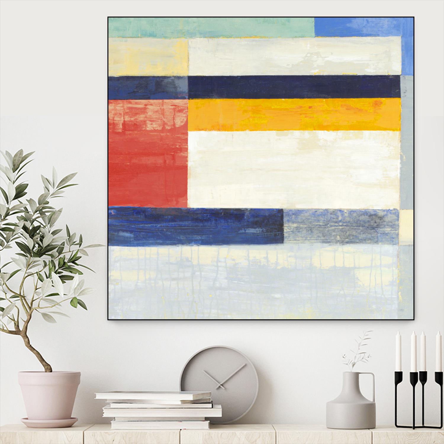 Retro Spectrum II by Liz Jardine on GIANT ART - white abstract