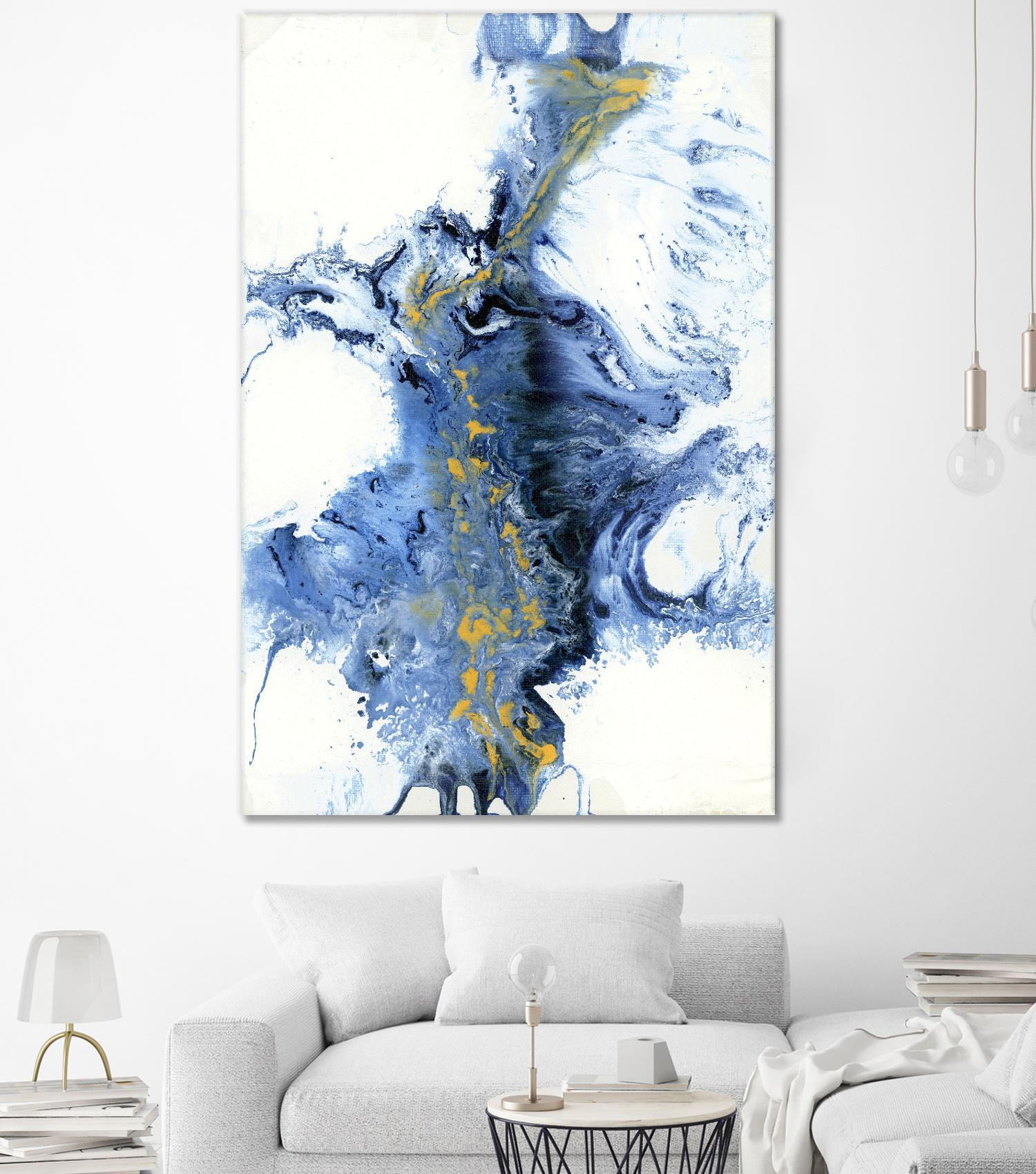 UNTITLEDIV by LIZ Jardine on GIANT ART - blue abstract abstract