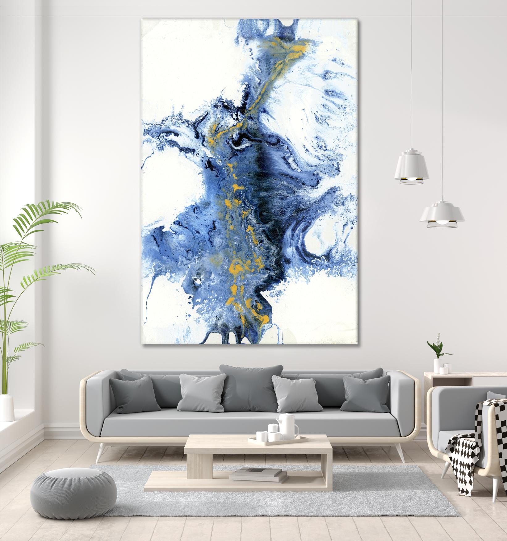 UNTITLEDIV by LIZ Jardine on GIANT ART - blue abstract abstract