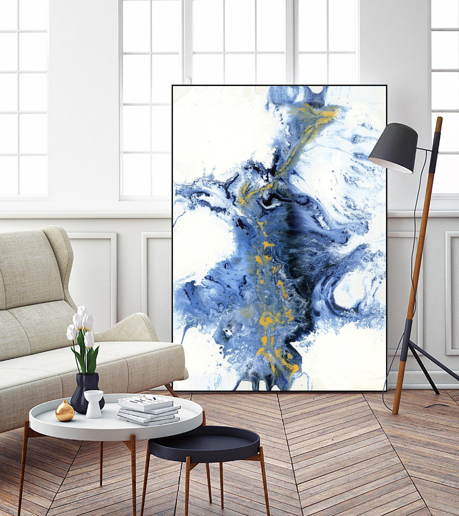UNTITLEDIV by LIZ Jardine on GIANT ART - blue abstract abstract