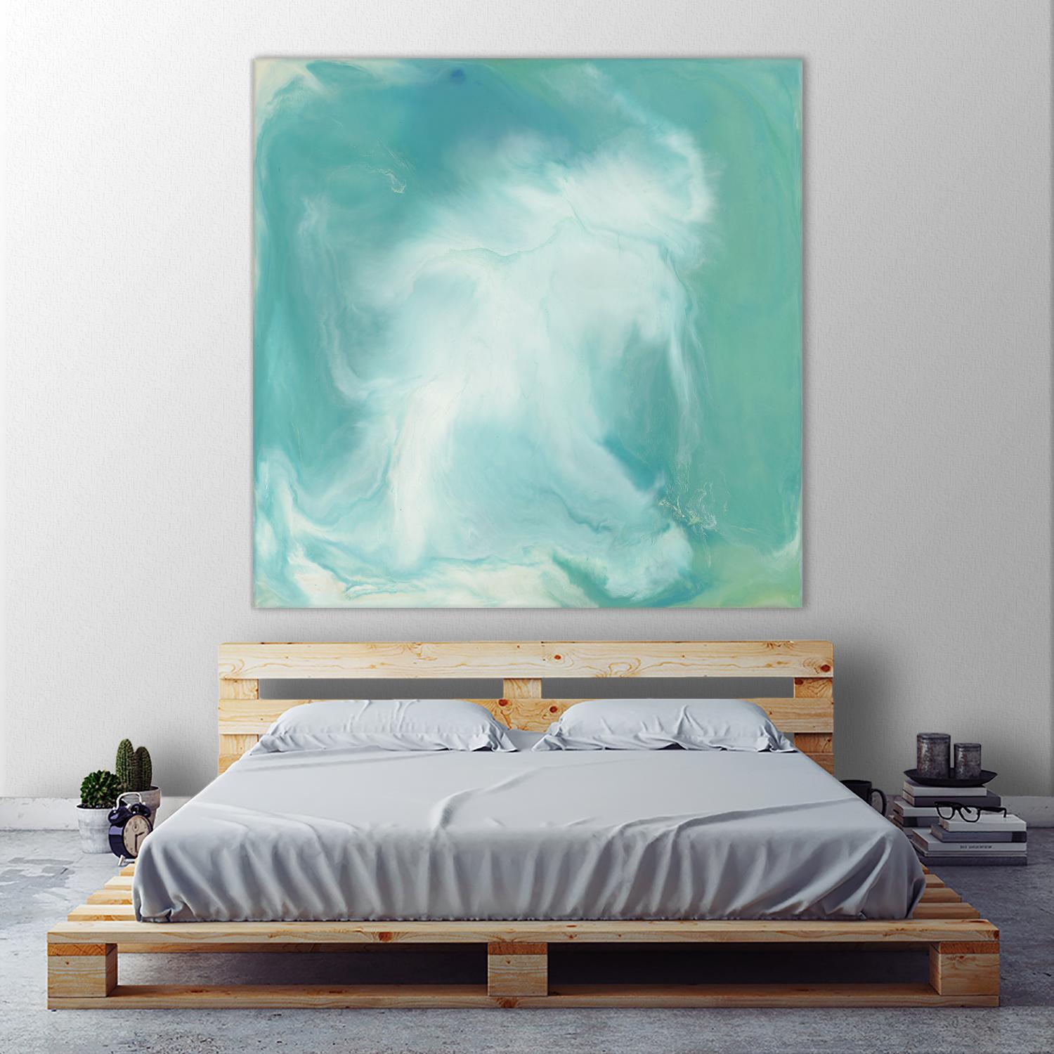 Untitled Seagreen by Corrie LaVelle on GIANT ART - white abstract
