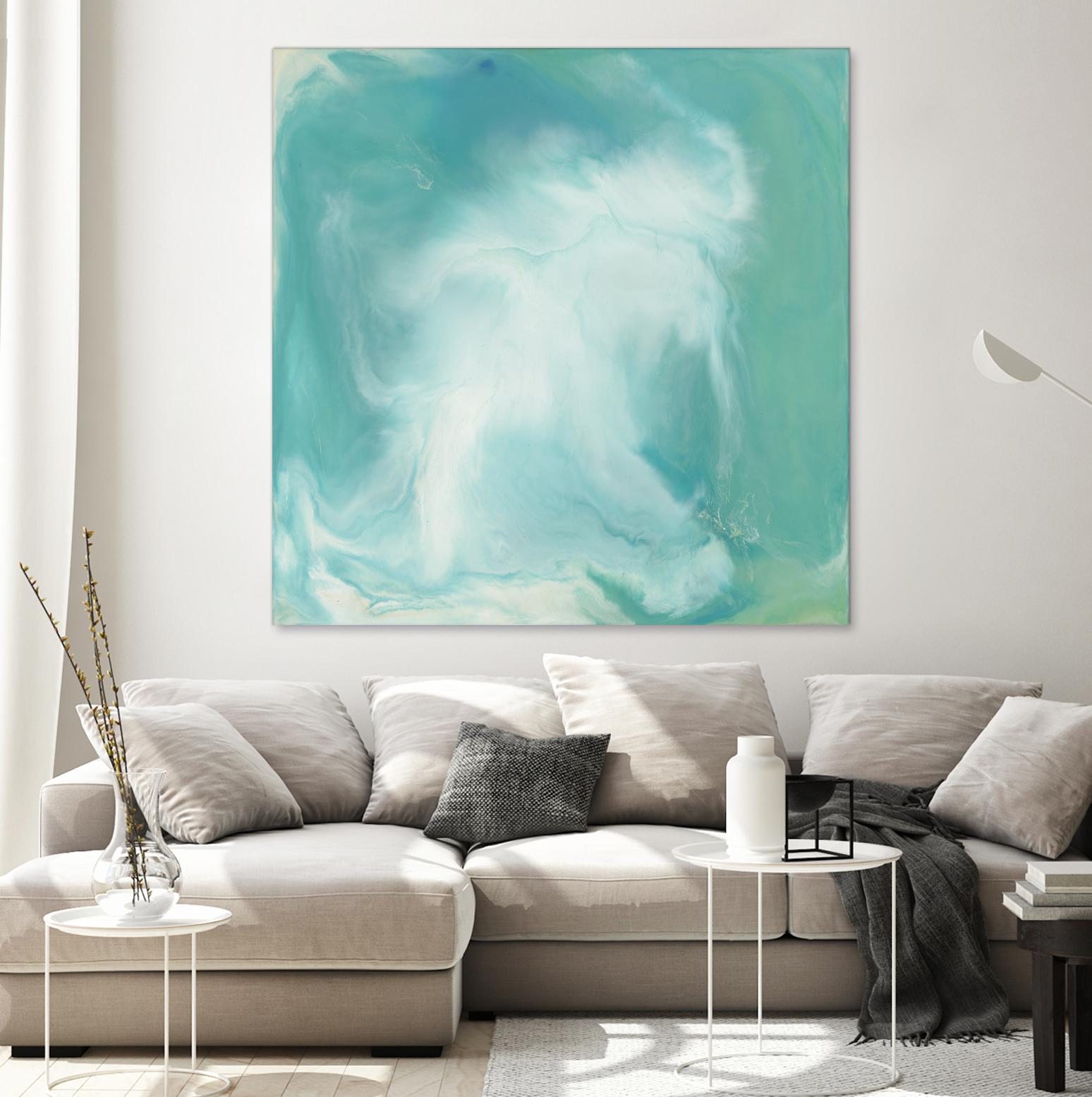 Untitled Seagreen by Corrie LaVelle on GIANT ART - white abstract