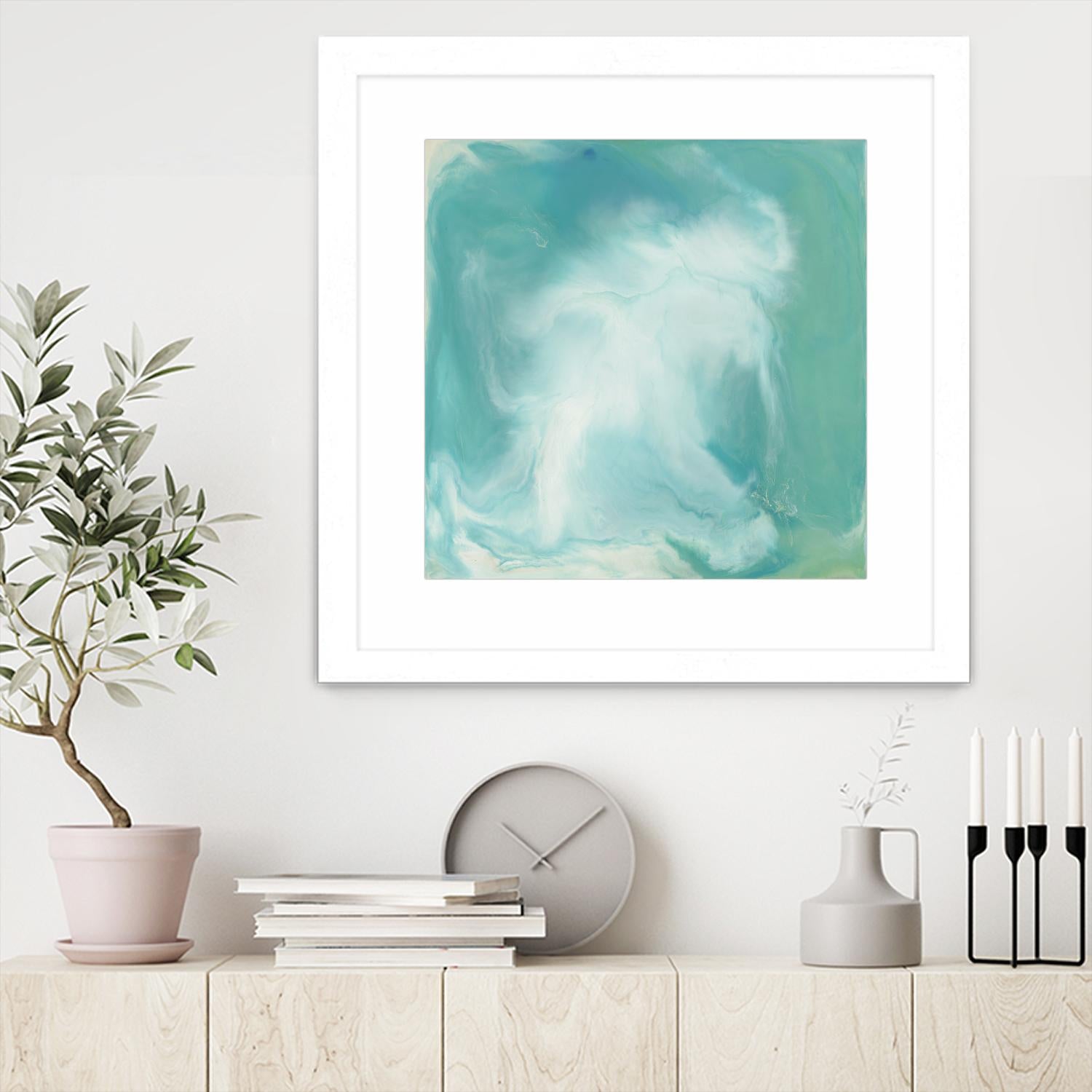 Untitled Seagreen by Corrie LaVelle on GIANT ART - white abstract