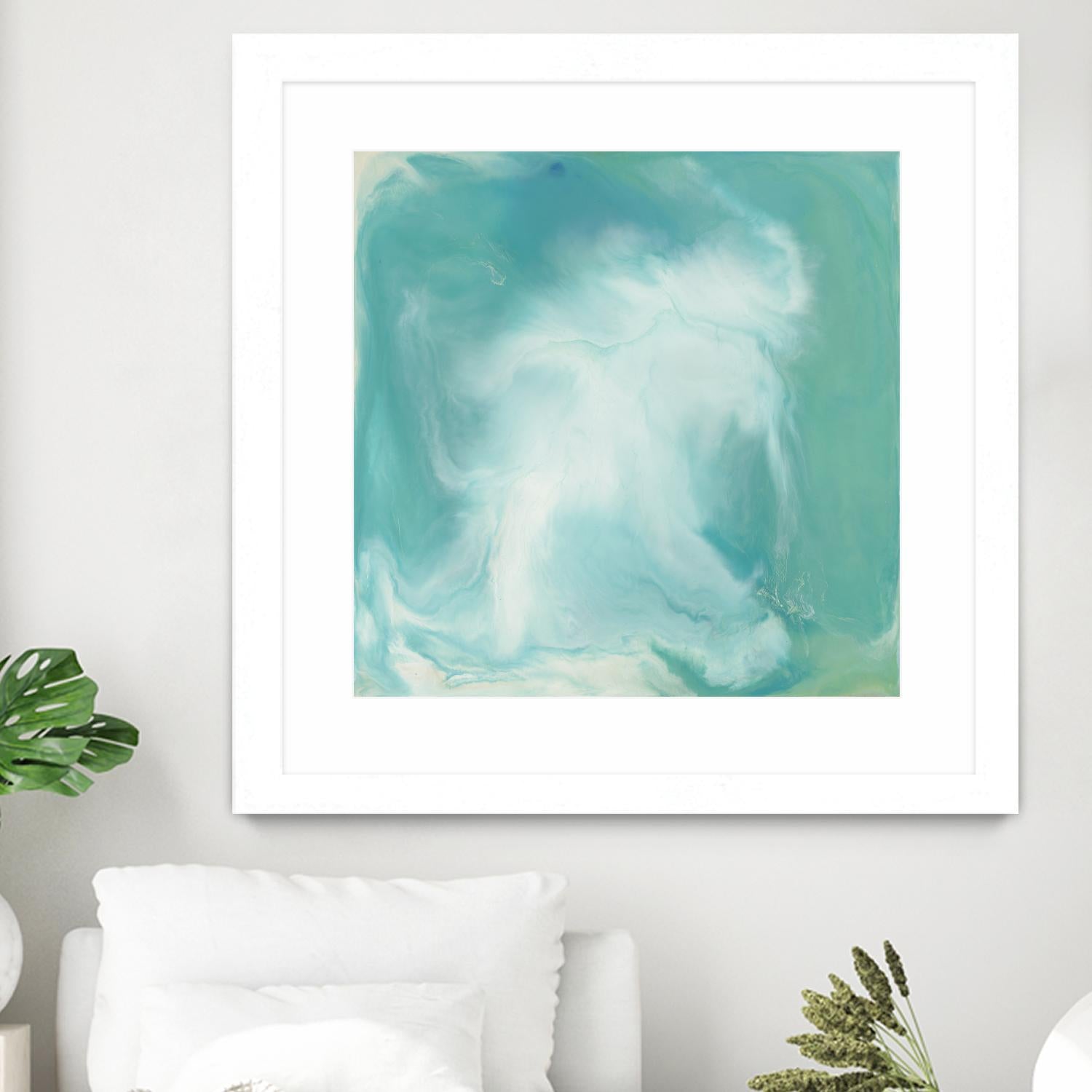 Untitled Seagreen by Corrie LaVelle on GIANT ART - white abstract