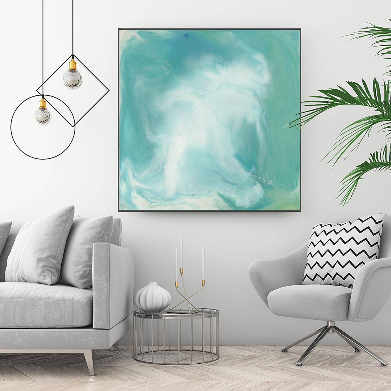 Untitled Seagreen by Corrie LaVelle on GIANT ART - white abstract