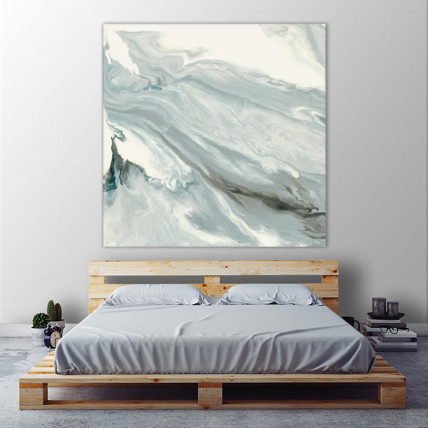 Manifest by Corrie LaVelle on GIANT ART - grays, blacks fluid abstracts