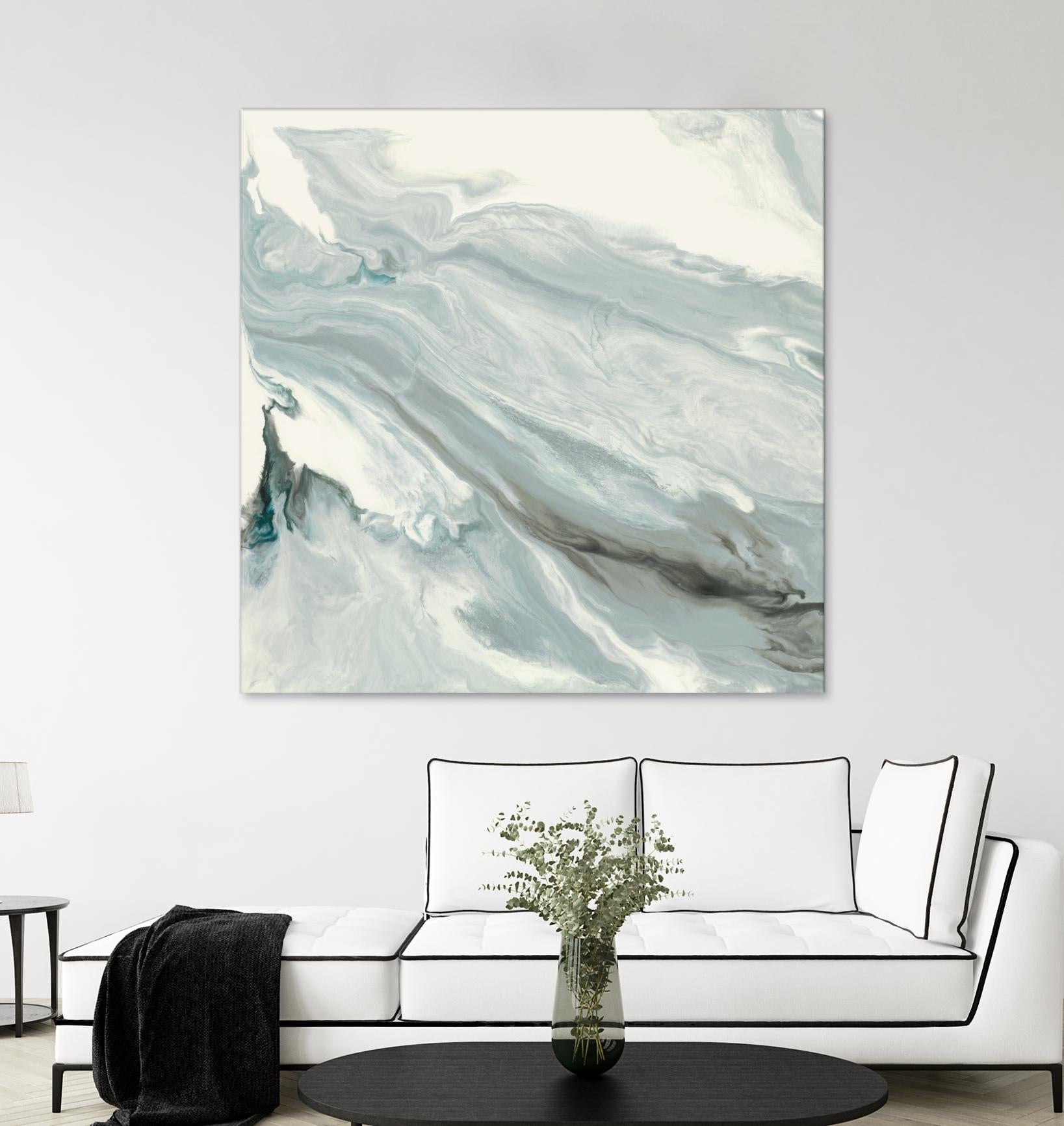 Manifest by Corrie LaVelle on GIANT ART - grays, blacks fluid abstracts