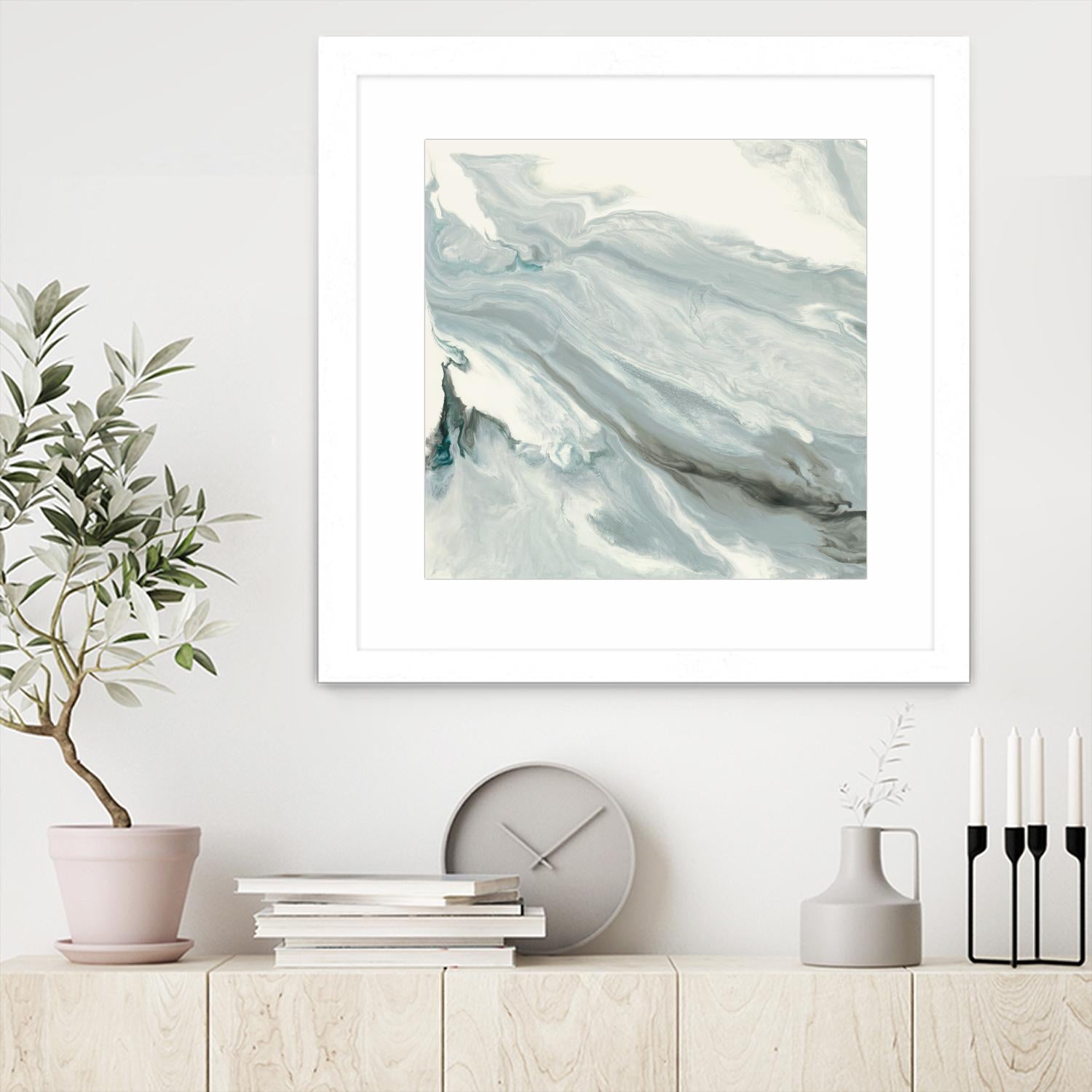 Manifest by Corrie LaVelle on GIANT ART - grays, blacks fluid abstracts