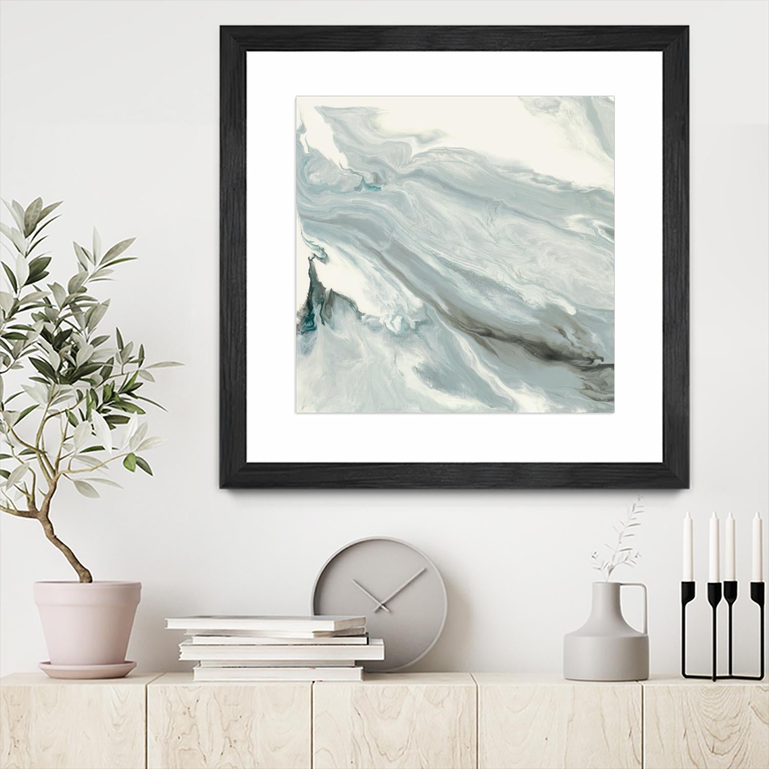 Manifest by Corrie LaVelle on GIANT ART - grays, blacks fluid abstracts