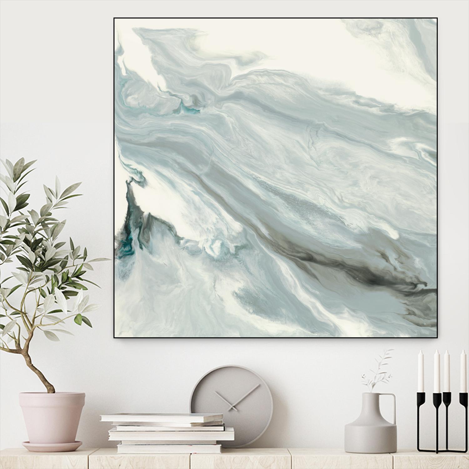 Manifest by Corrie LaVelle on GIANT ART - grays, blacks fluid abstracts