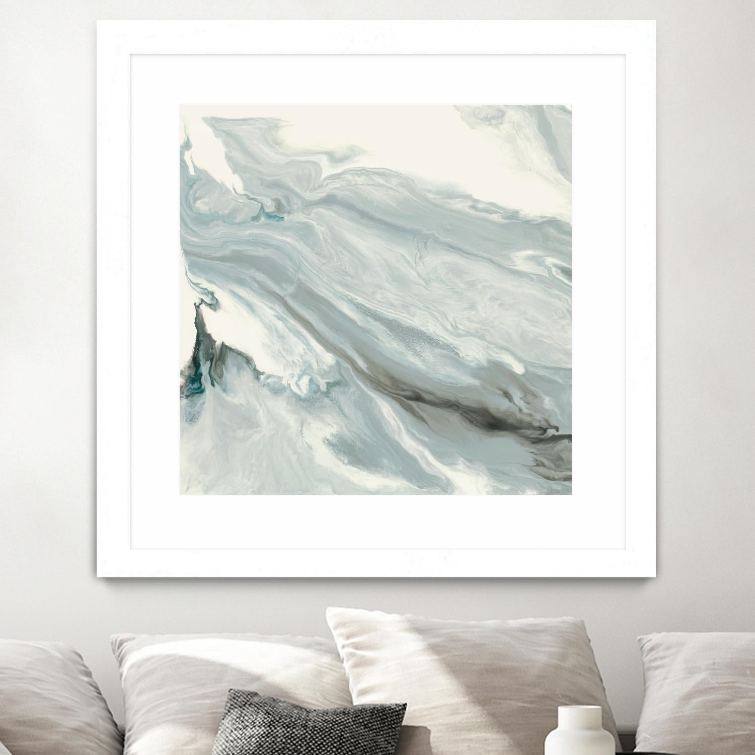 Manifest by Corrie LaVelle on GIANT ART - grays, blacks fluid abstracts