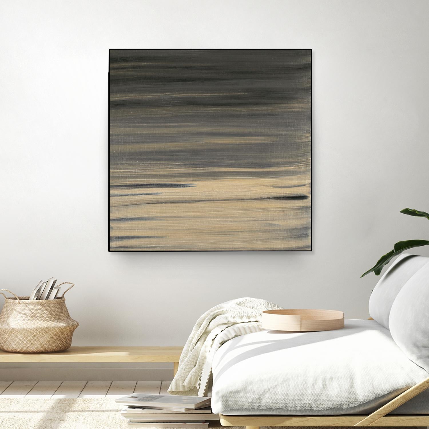 Peach Stripes by Corrie LaVelle on GIANT ART - black abstract